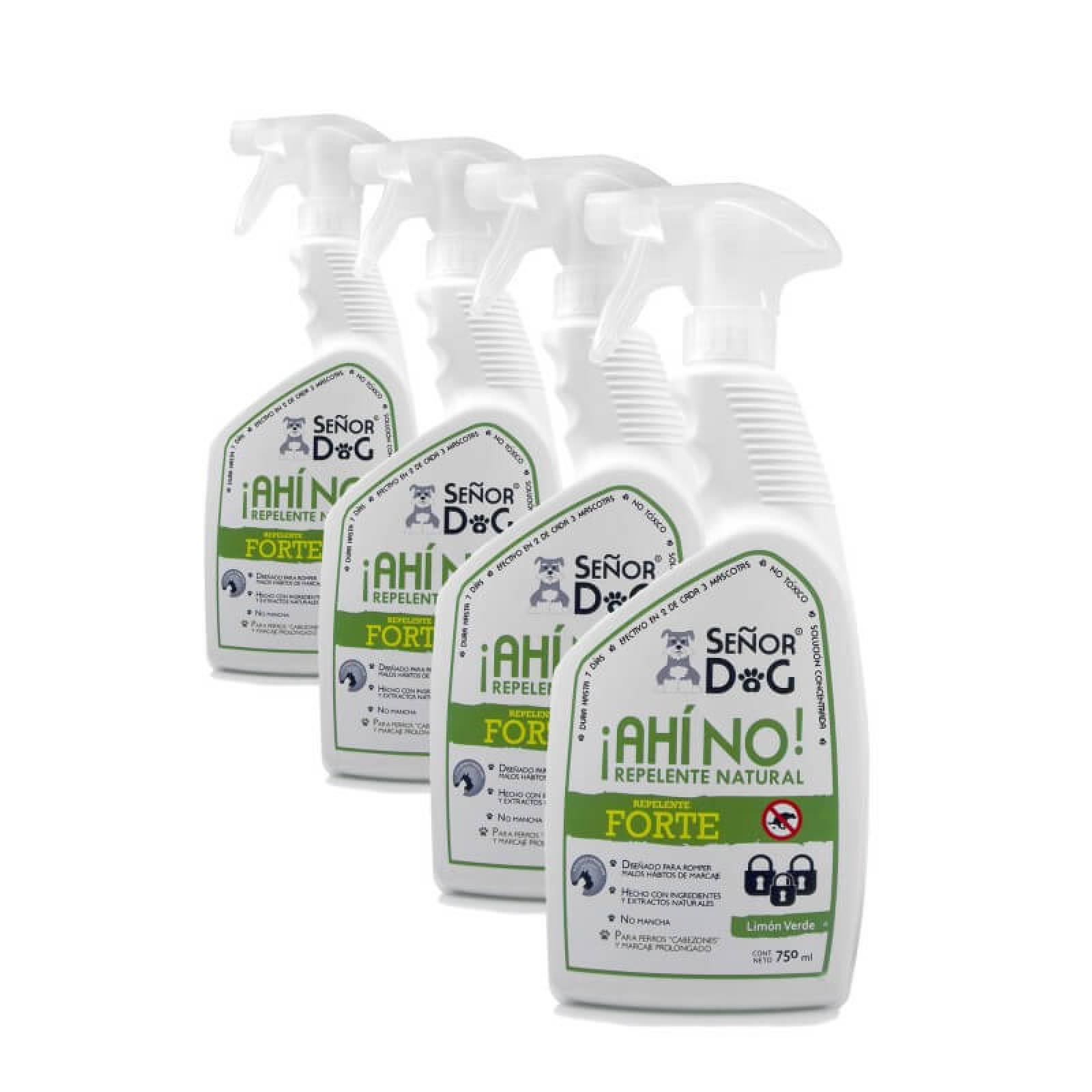 Señor Dog® Promo 4X3 Nivel 1+ Marcaje en Exteriores por Mascotas ajenas o sin dueño. ¡Ahí No! Forte 750ml. Repelente para Perros