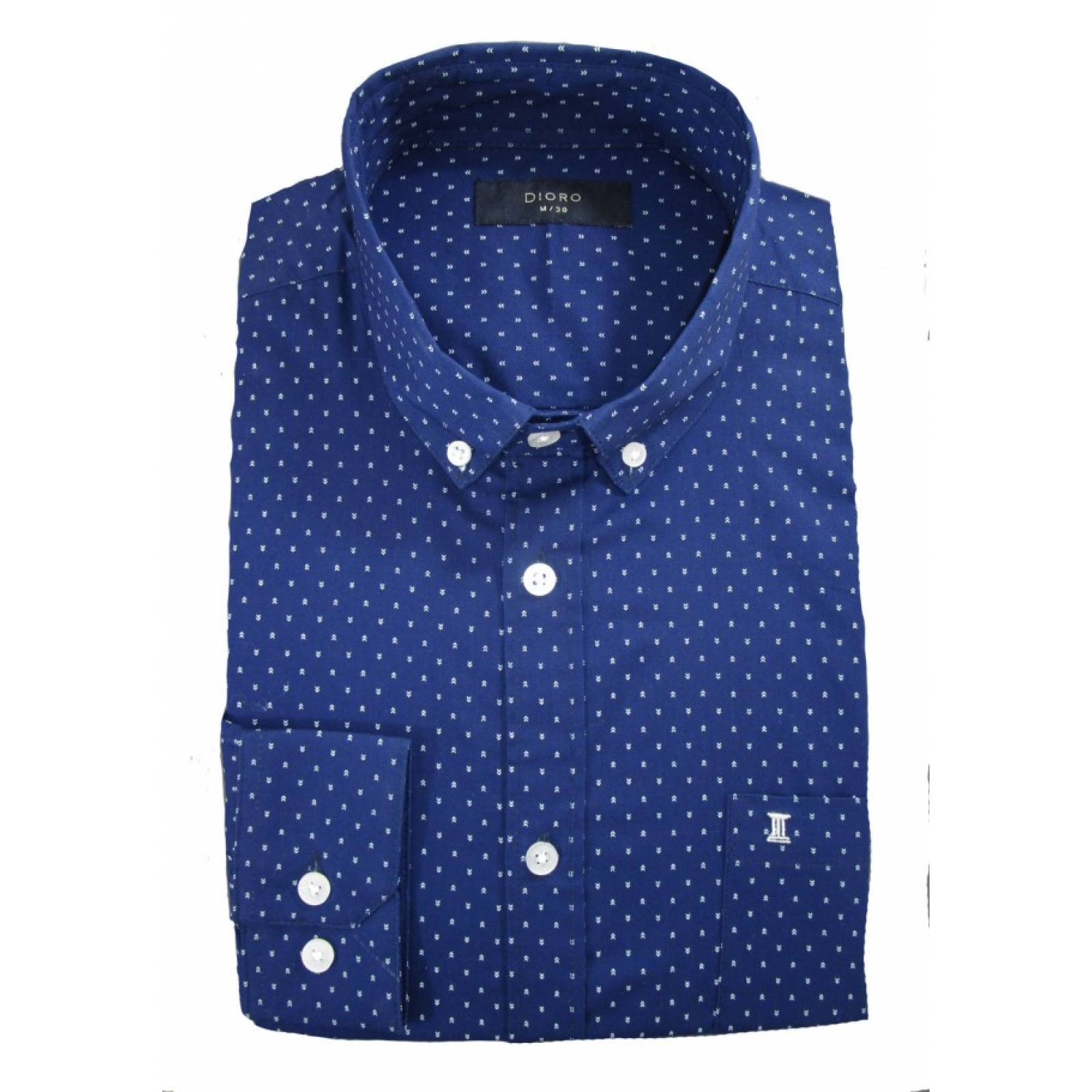 Camisa Dioro;Manga Larga;Estampado;Cafes ; Chica