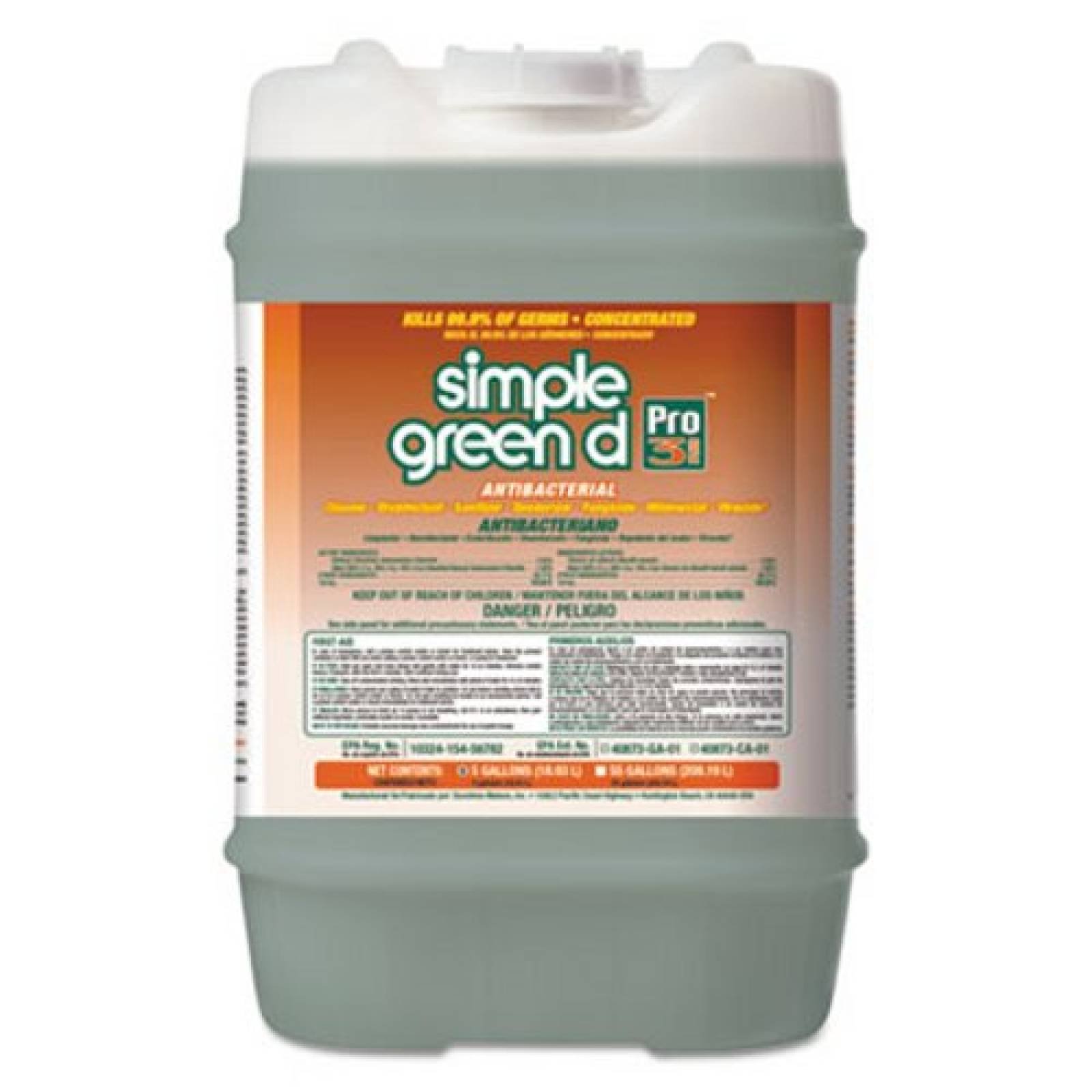 Simple Green D Pro 3 Plus Disinfectant 5 Gallon Pail 