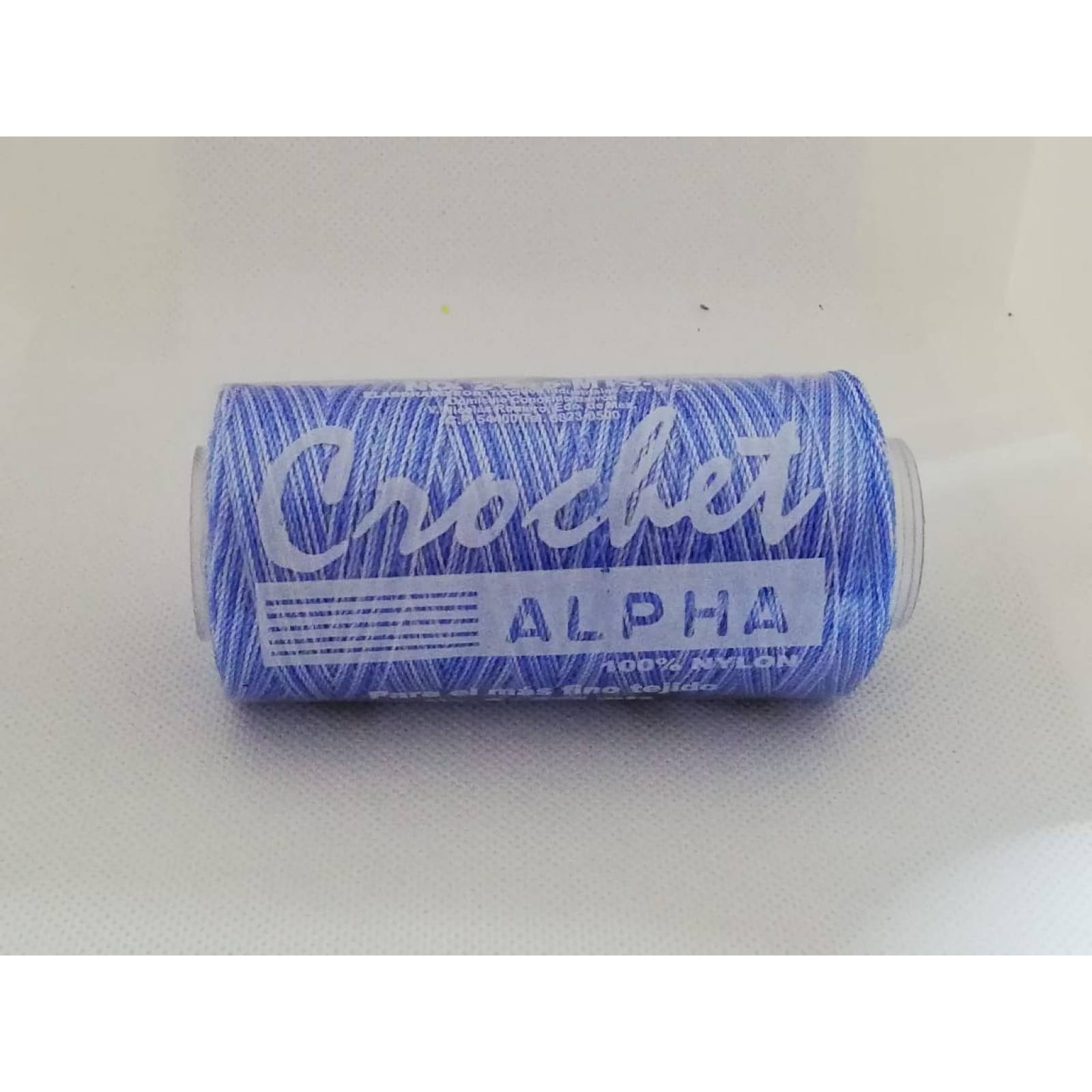 Alpha Crochet Kit 3 pzs (62g c/u) 100% Nylon N°2 Color Cielo Matizado