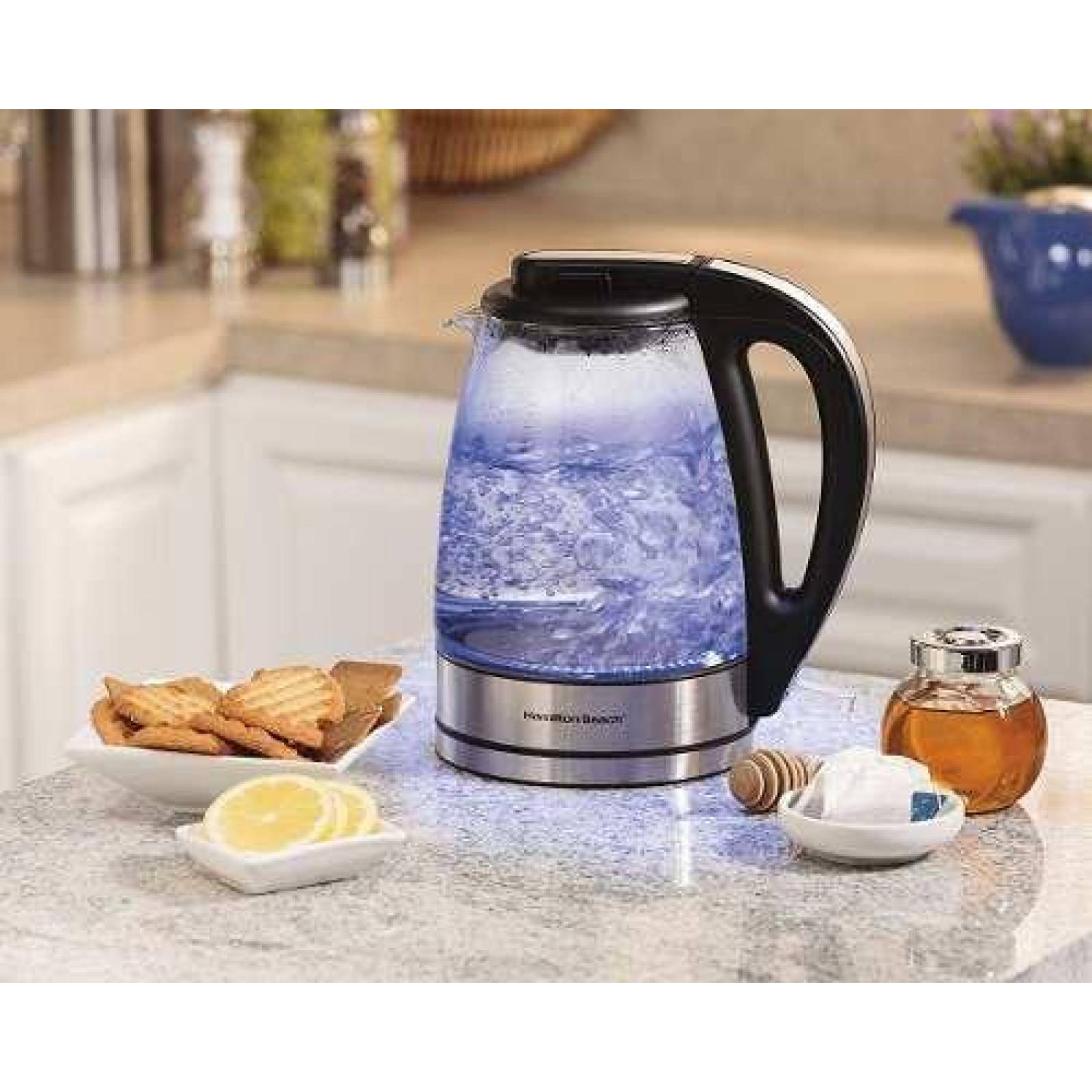 Tetera Hervidor De Agua Hamilton 40865 De Vidrio 1.7 Lt 