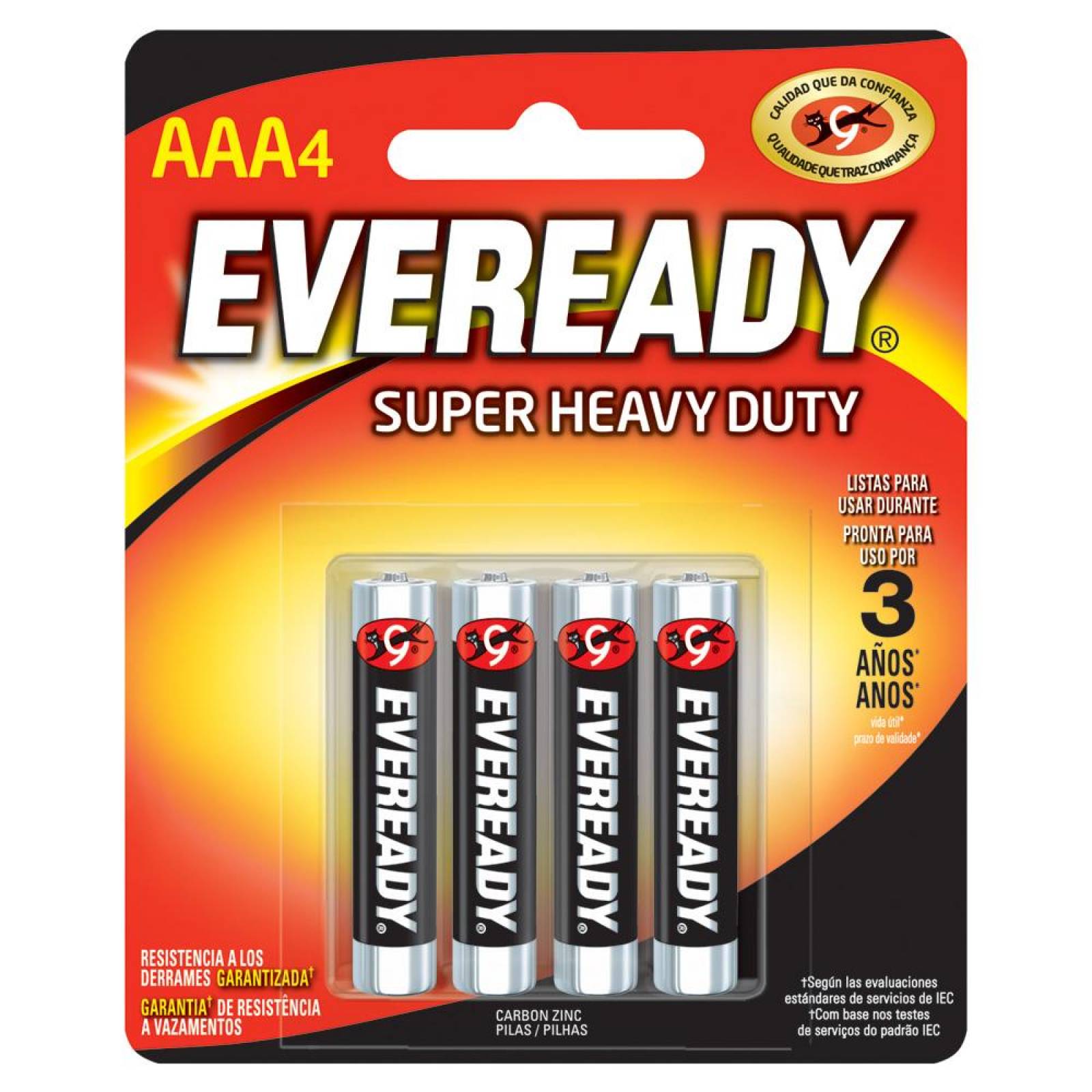 PILA EVEREADY CARBÓN ZINC AAA C4 