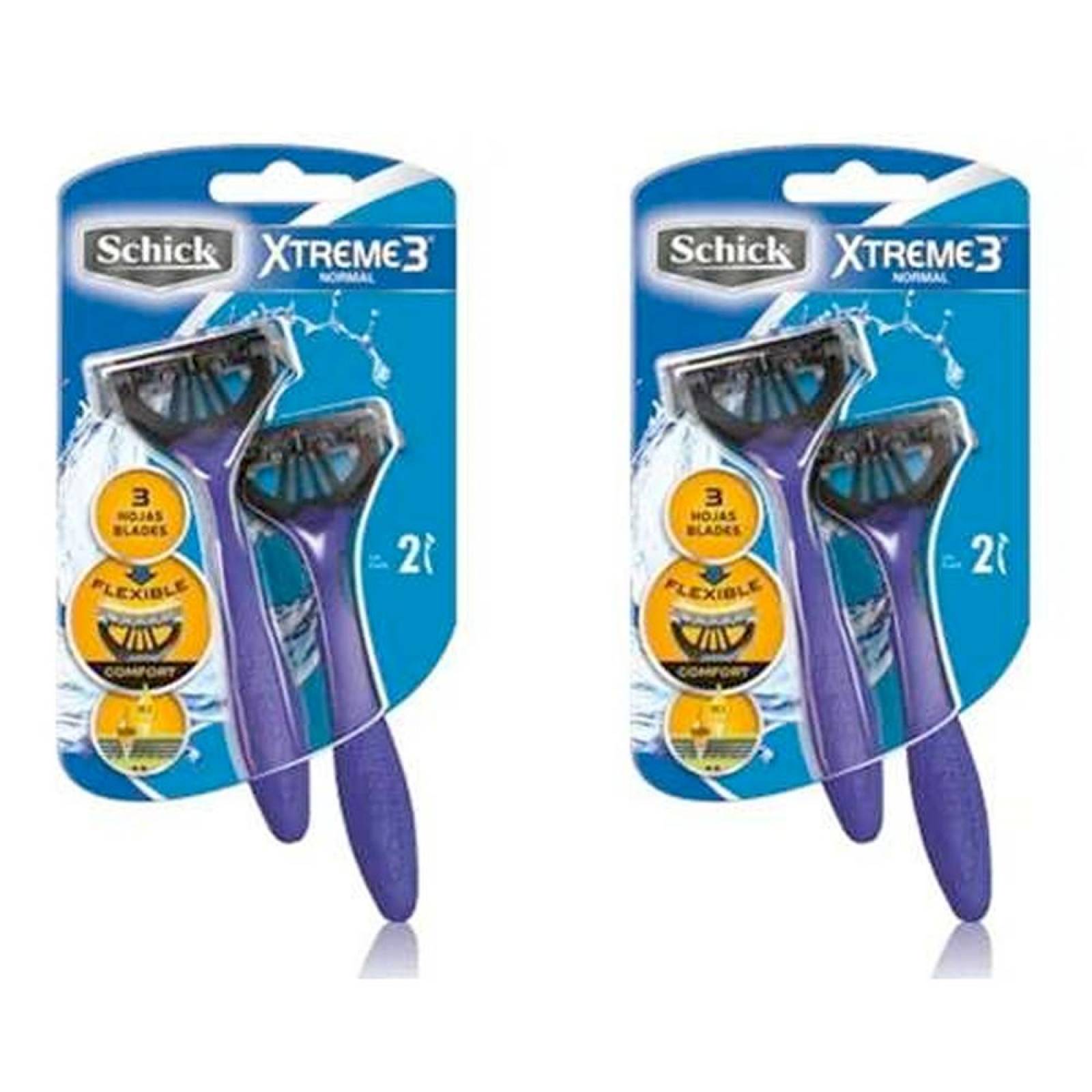 Rastrillo Schick Xtreme3 Con 2 Piezas 