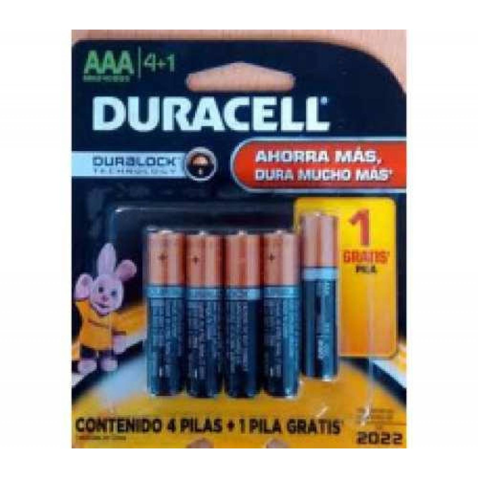 Pila Duracell Alcalina Aaa Con 5 Mn2400b5 Chica 