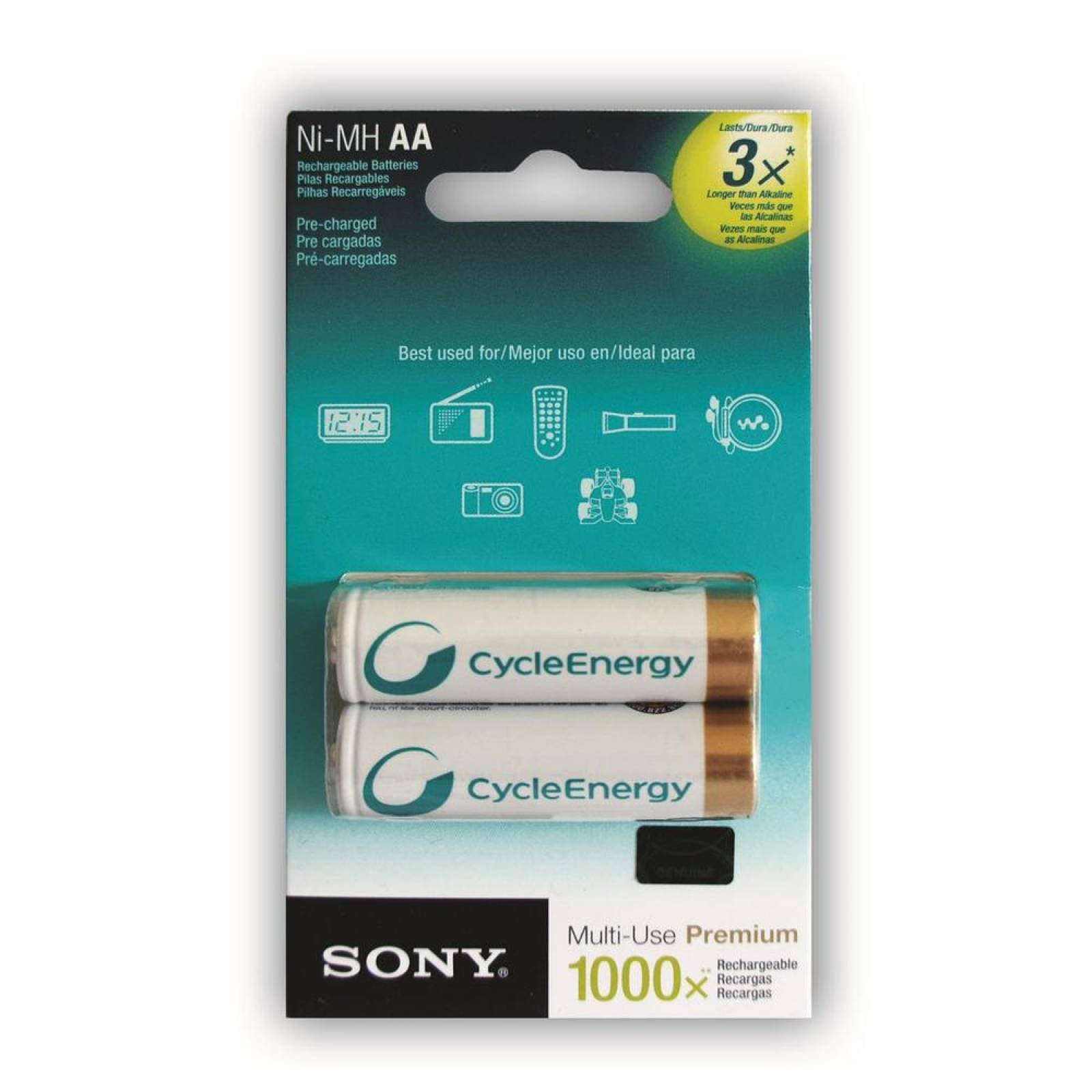 PILA SONY RECARGABLE AA C/2 2000MAH CYCLE ENERGY 97989766 