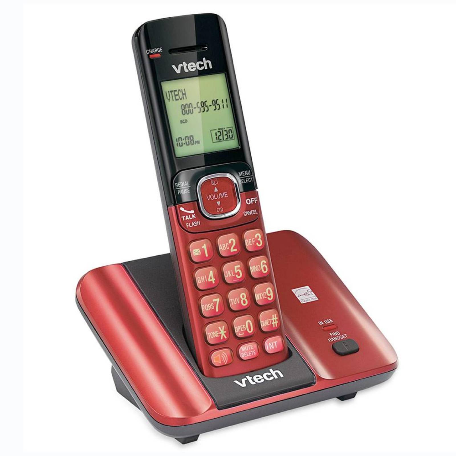 Teléfono Inalámbrico Vtech Cs6519 Rojo 