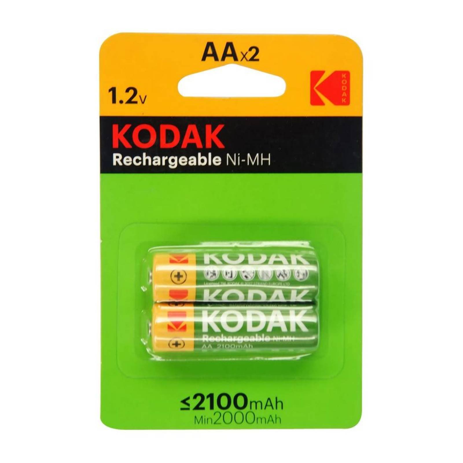 Pila Kodak Recargable Aa Con 2 Piezas Calidad 