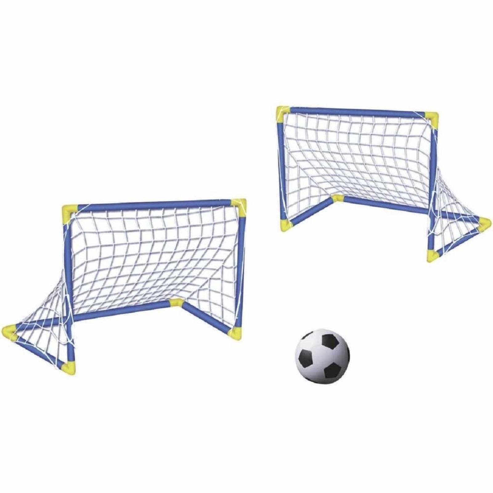Set 2 Porterias Infantiles Futbol Soccer Con Pelota Incluida 