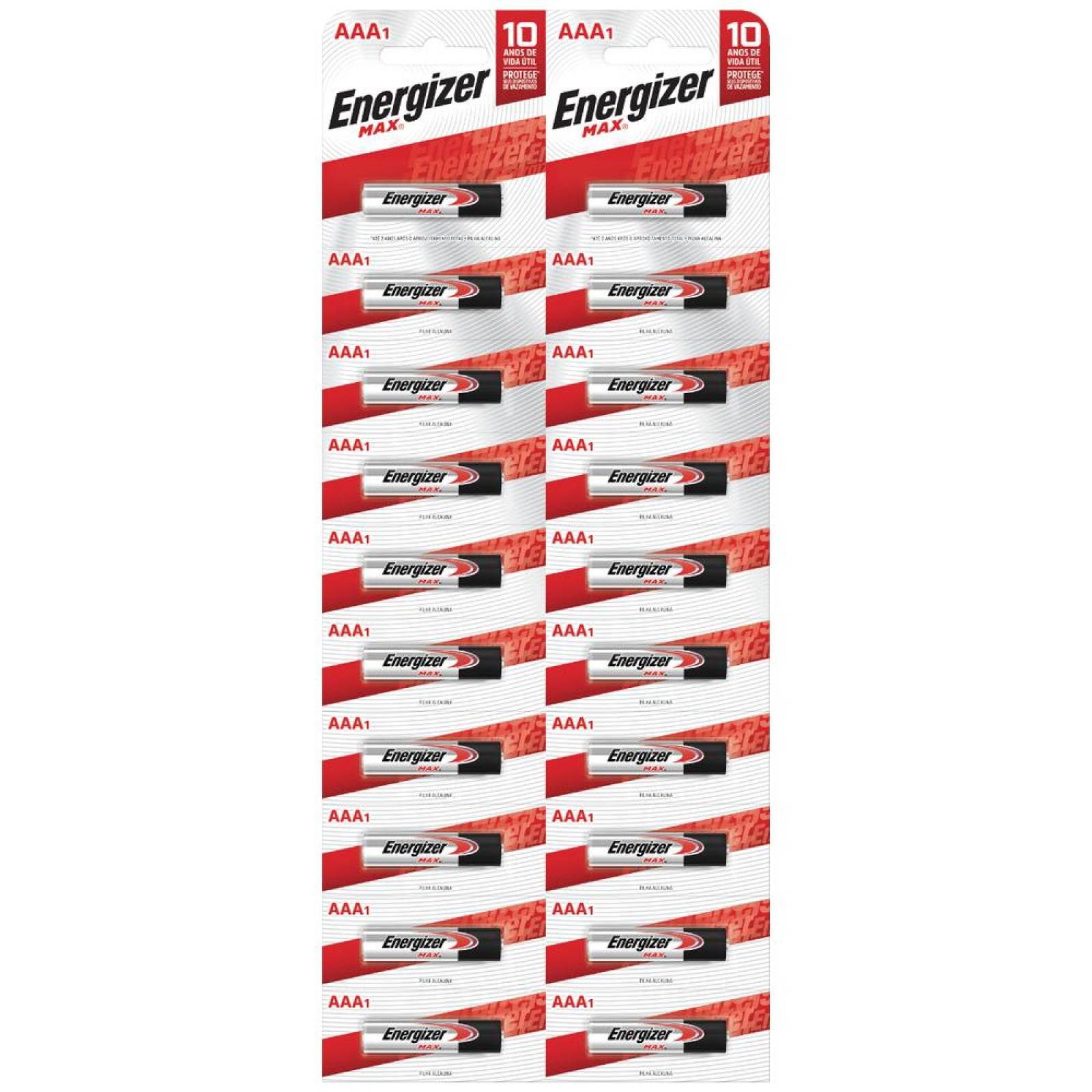 Pila Energizer Max Alcalina AAA Tira Con 20 Piezas E92 