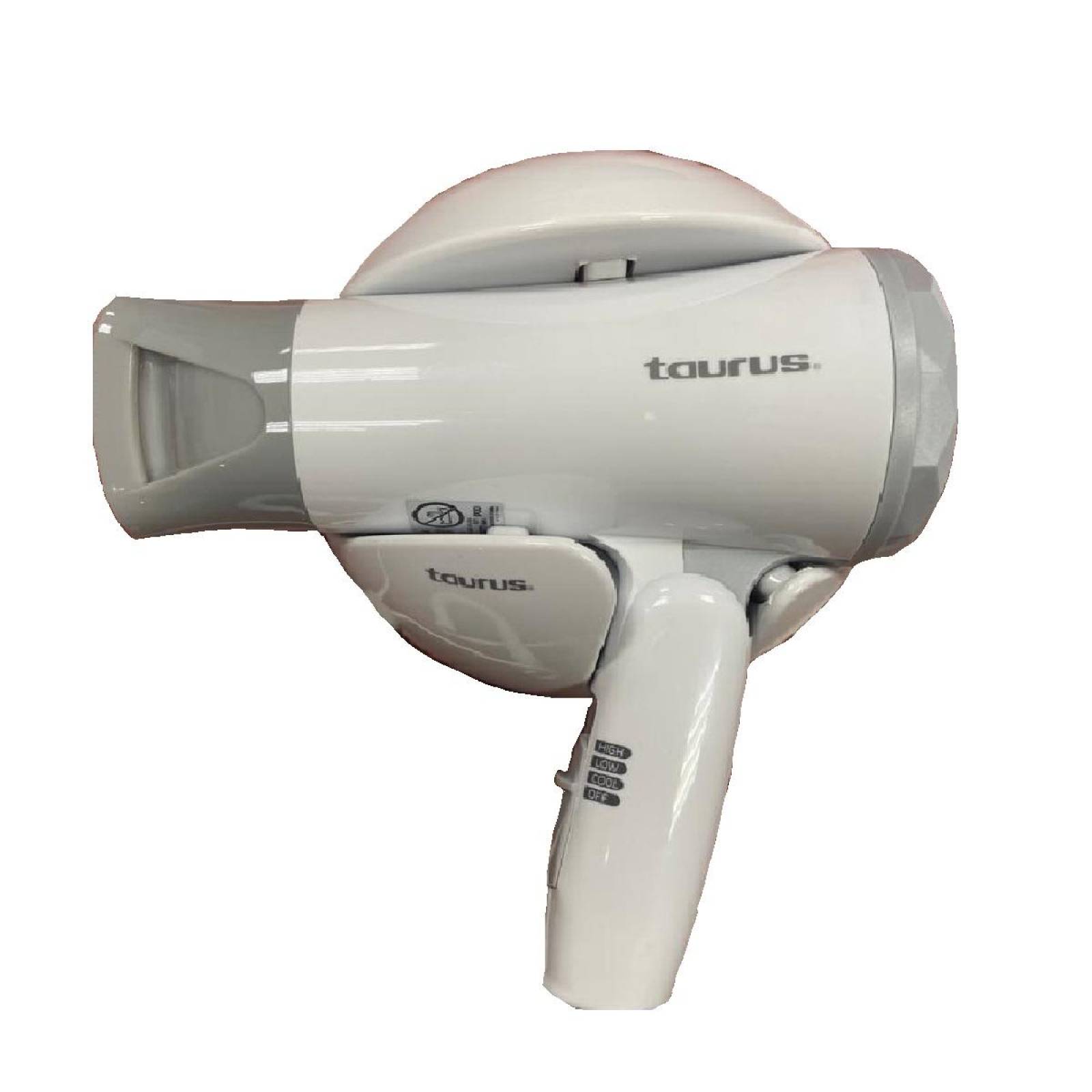 SECADORA DE CABELLO TAURUS CHLOE PLEGABLE Y EMPOTRABLE BLANCO