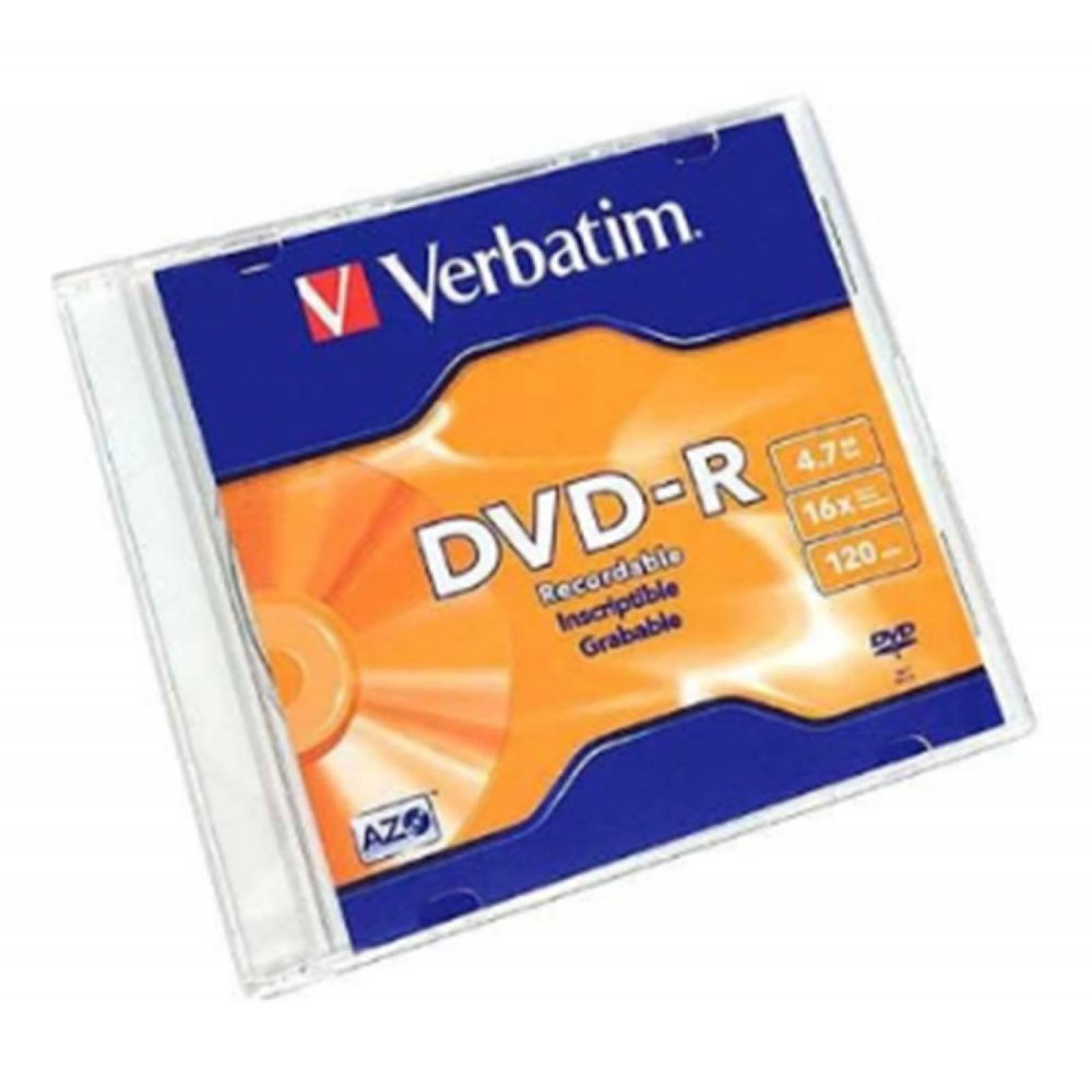 DVD-R VERBATIM EN ESTUCHE 4.7GB 16X 120MIN VB95093 