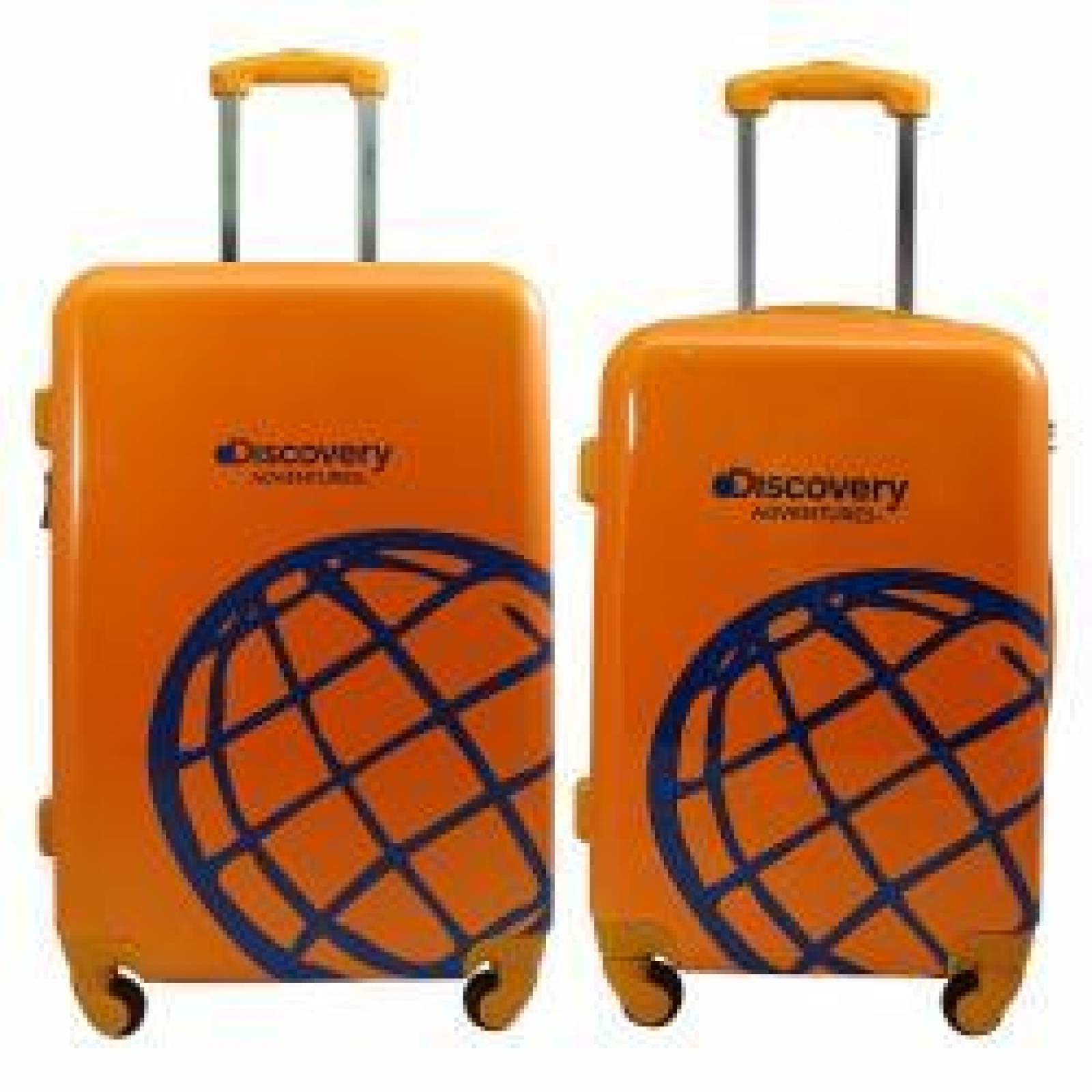 Juego de 2 maletas con ruedas de 20" y 24" Mod Globe Trecker   Naranja 