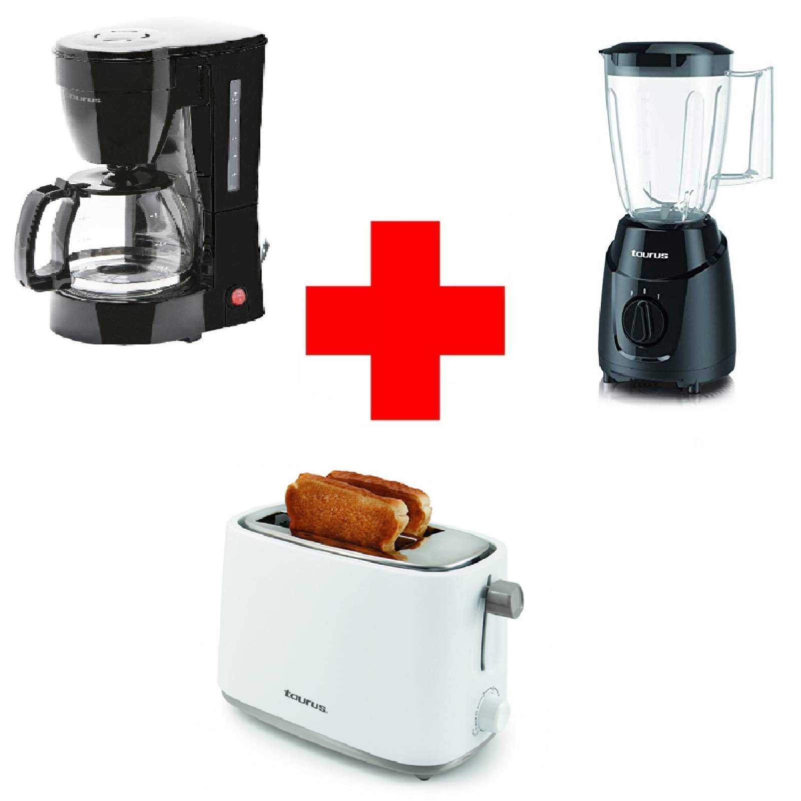 Paquete Cafetera + Licuadora + Tostador
