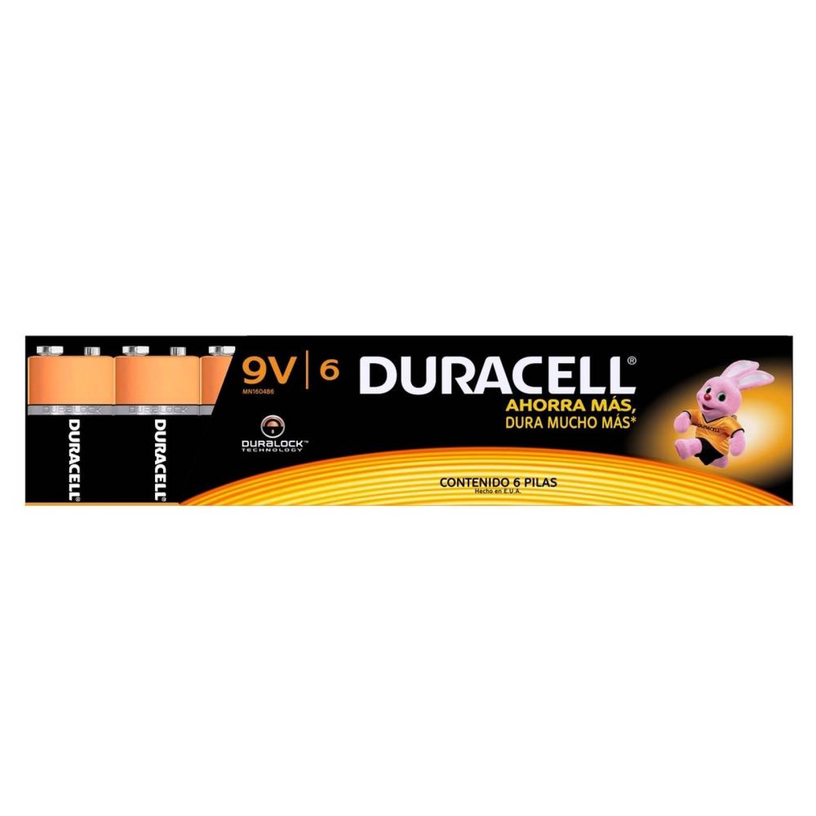 Pila Duracell Alcalina 9v Con 6 Mn1604b6