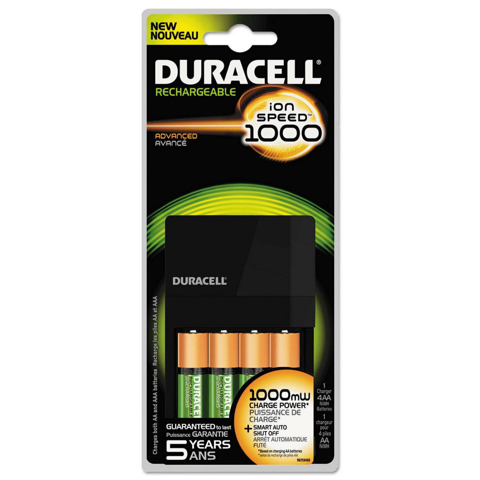 Cargador Duracell Incluye 4 Pilas Aa Recargables 