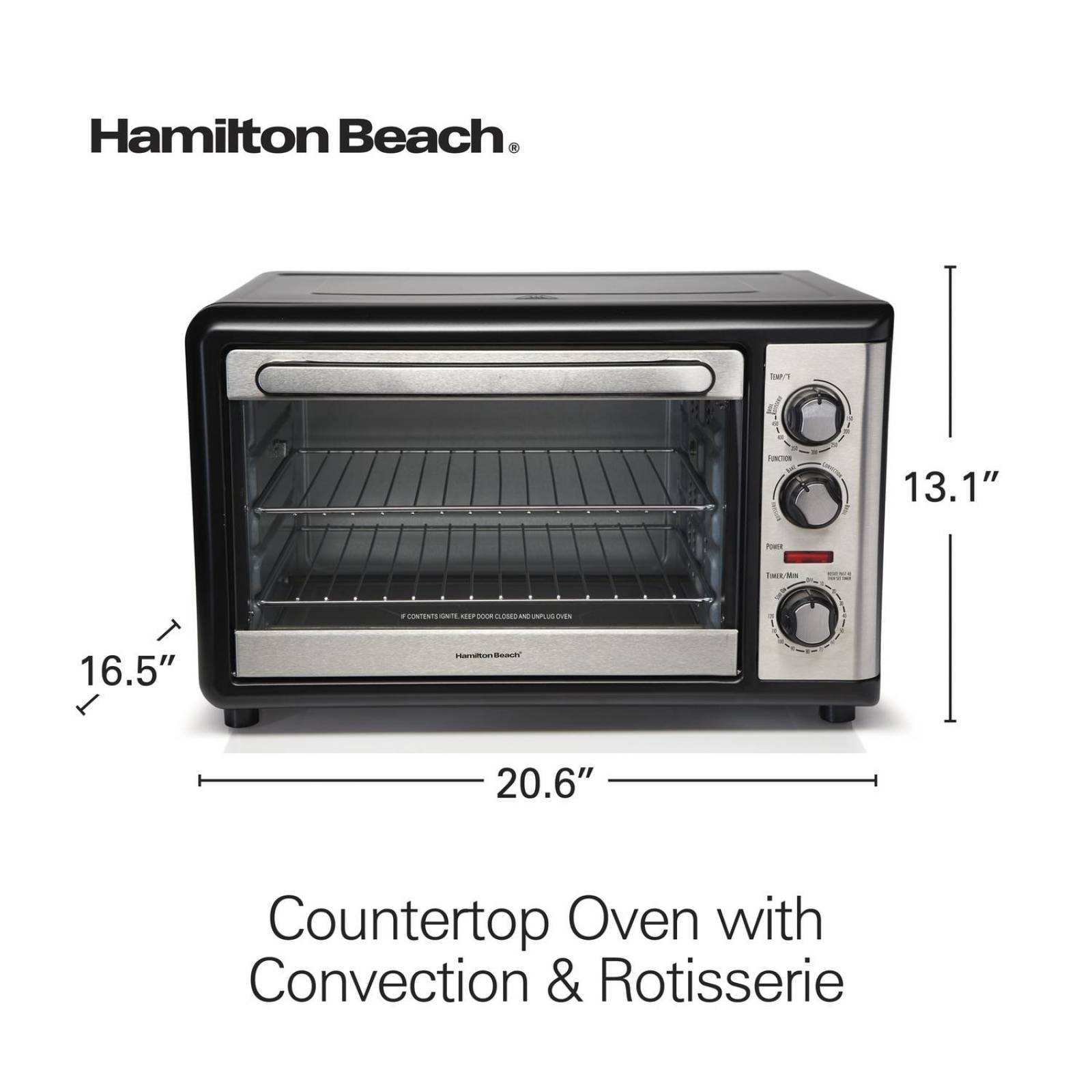 Horno Electrico Hamilton Beach 31108 Gran Capcacidad 