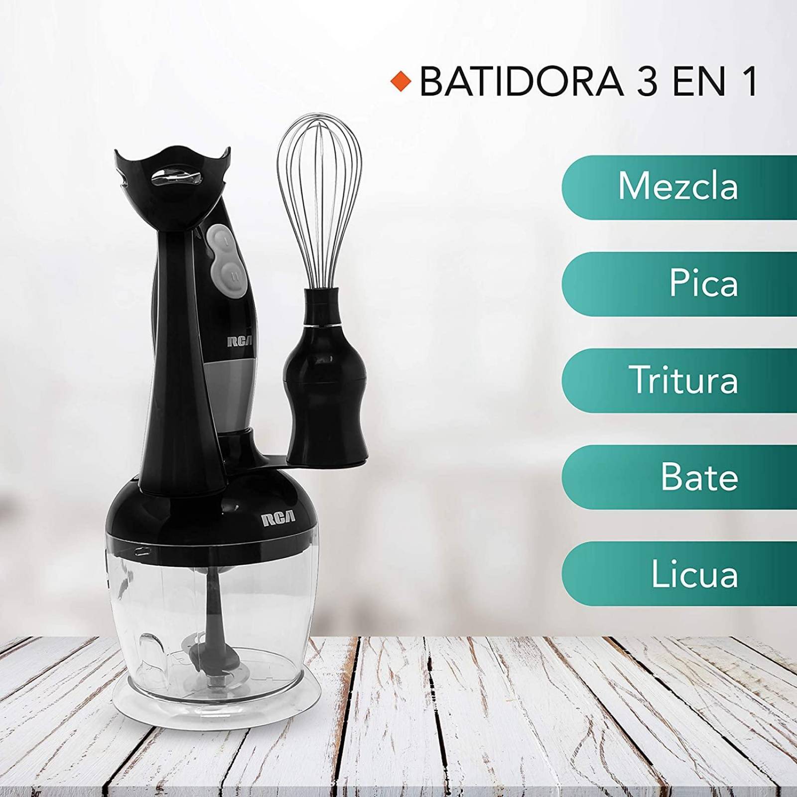 Batidora De Mano Rca Rc-1205 3 En 1 
