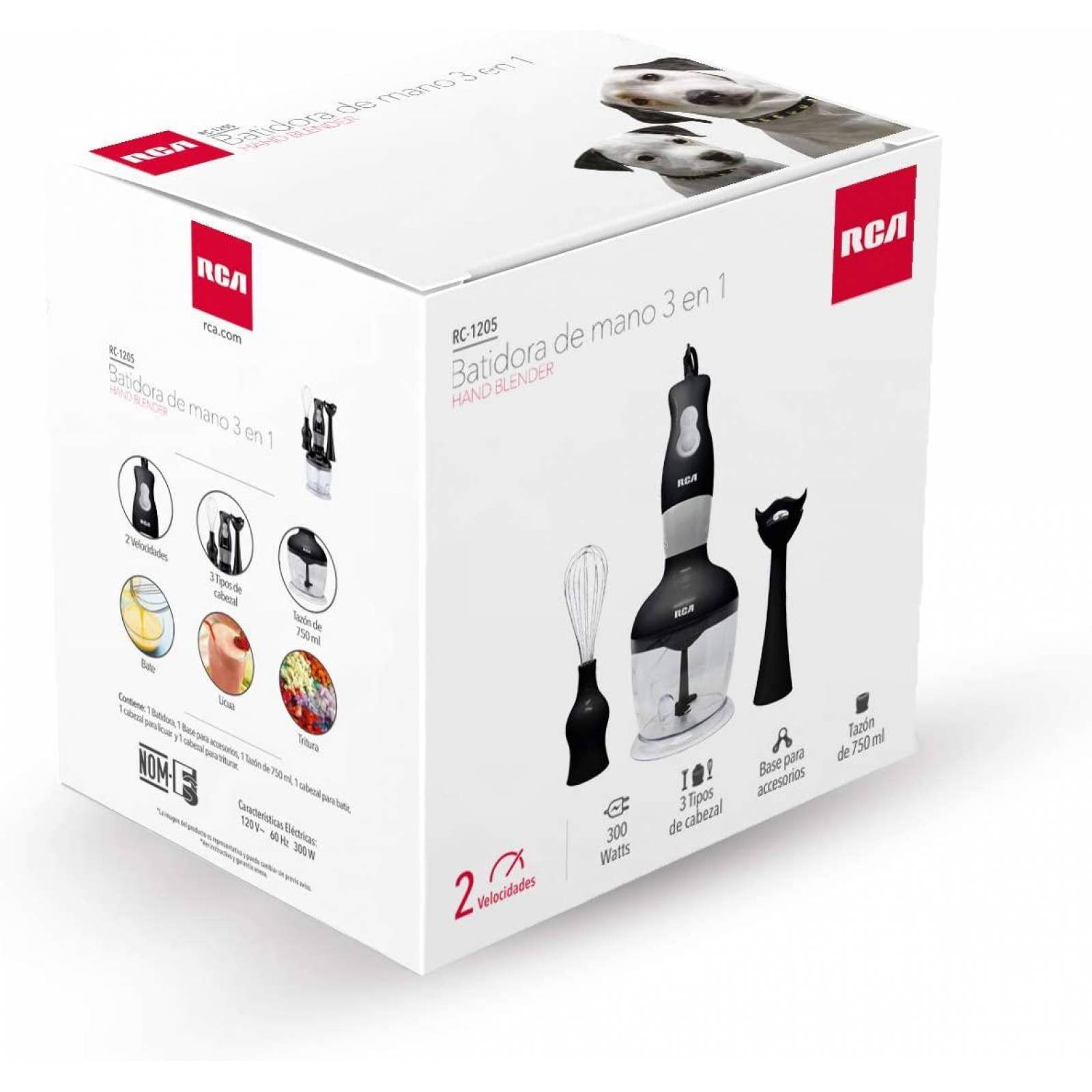Batidora De Mano Rca Rc-1205 3 En 1 