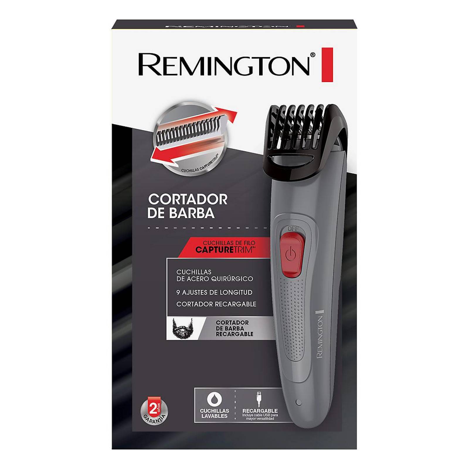 Kit Maquina Cortadora Barba Pelo Recargable Viaje Remington