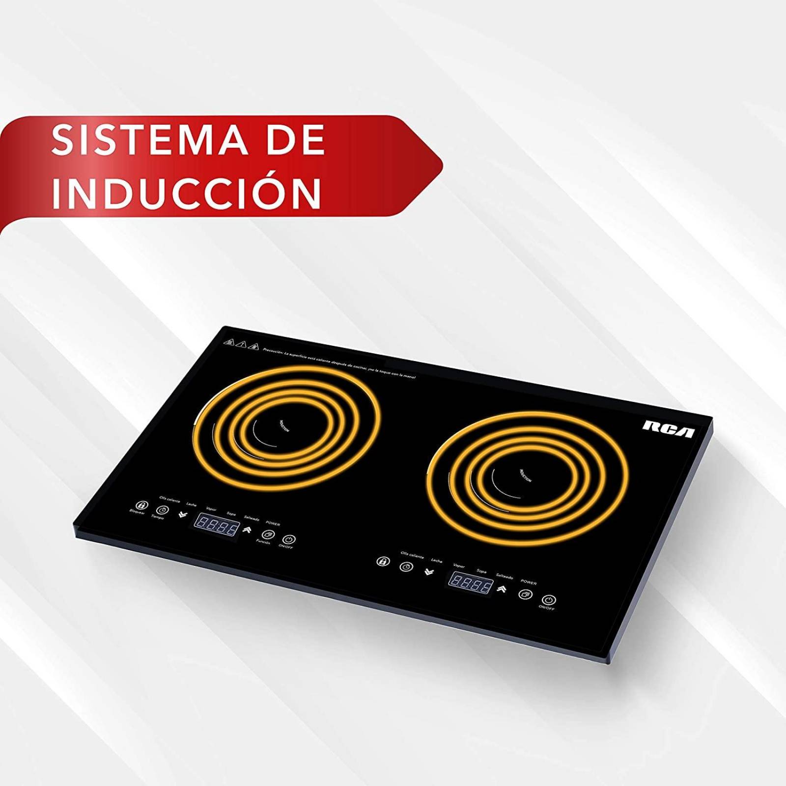Parrilla Eléctrica Induccion Rca Rc-12a4 2 Quemadores Resistente 