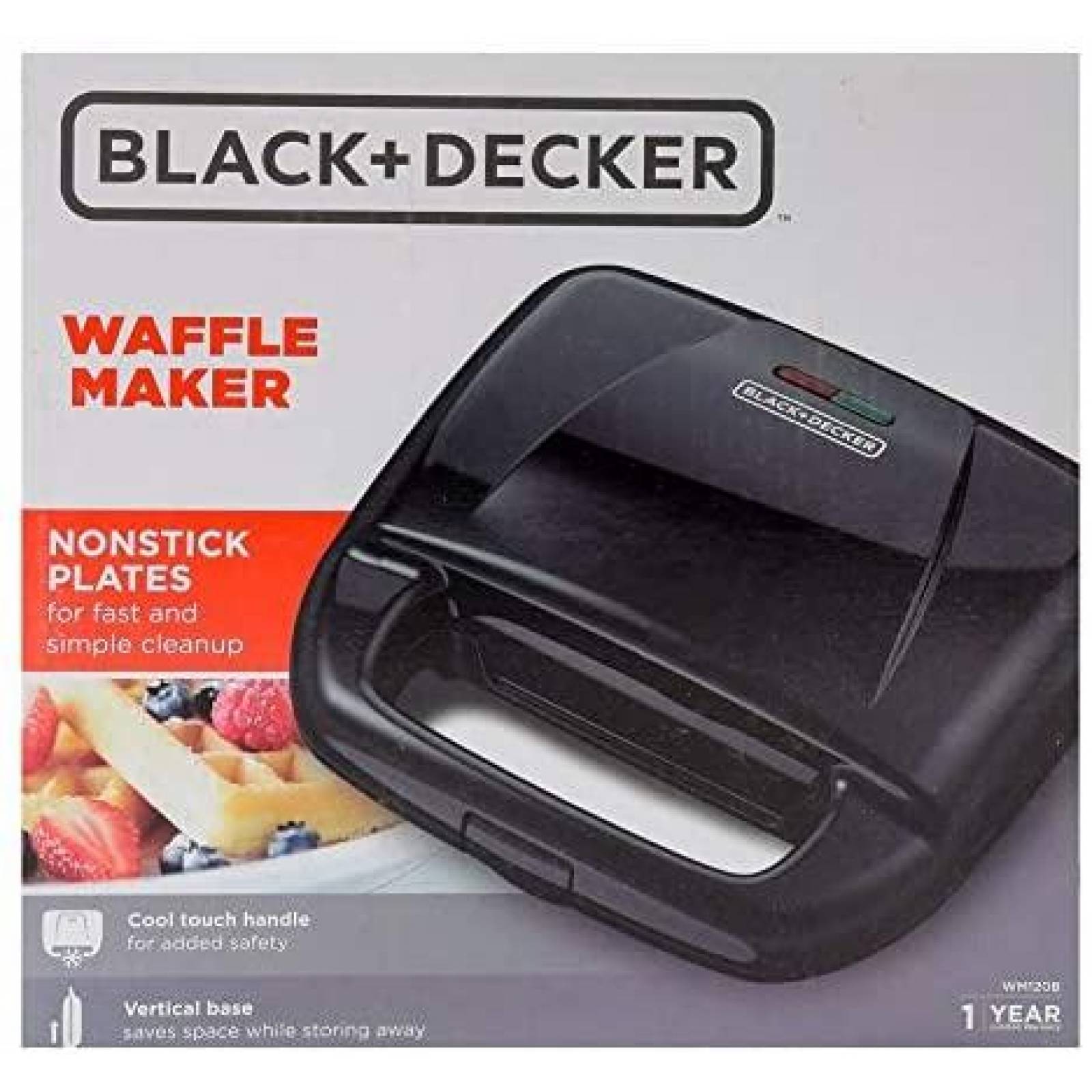 Waflera Electrica Black+Decker Cocina Para 2 Wafles Cuadrados 