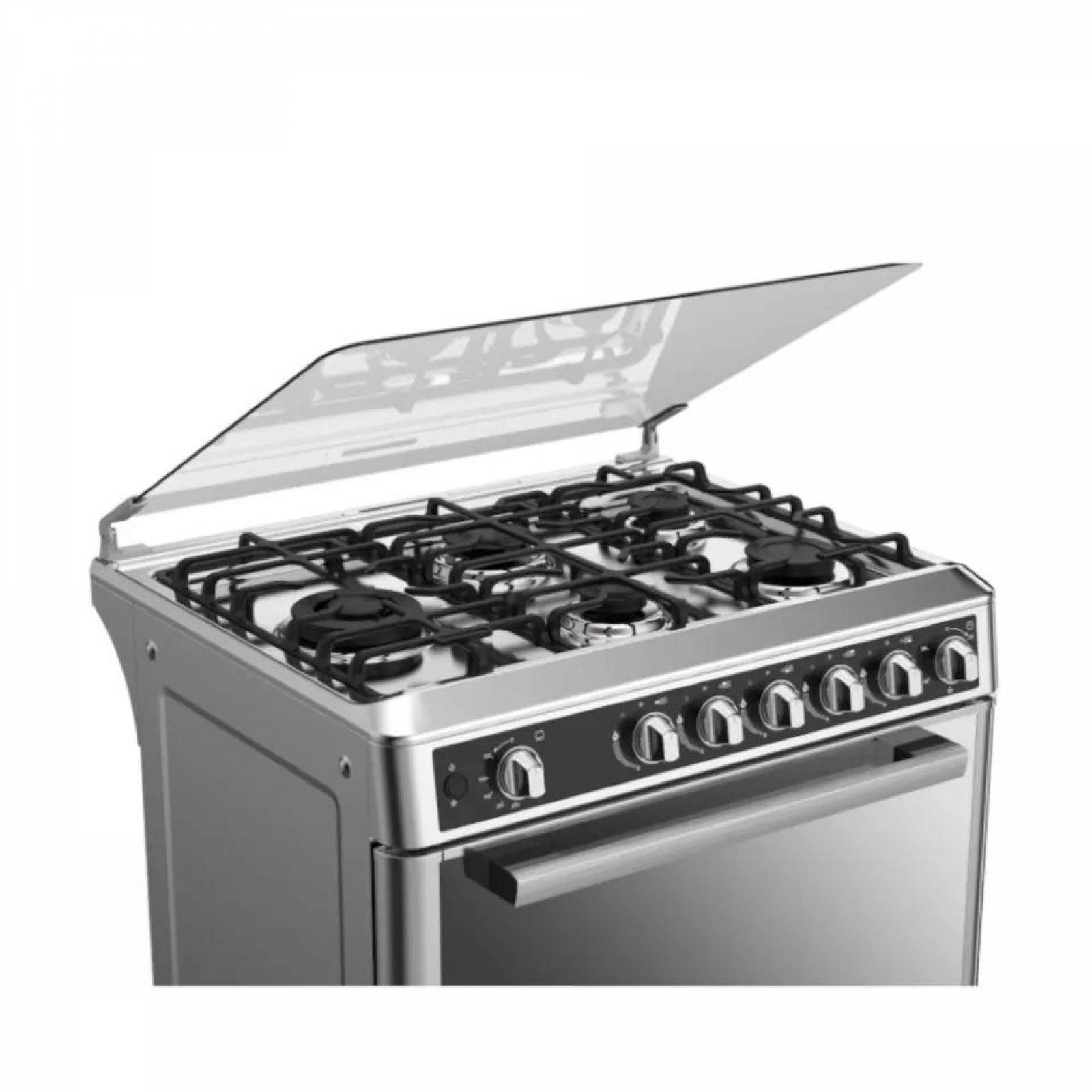 Estufa Midea Mgs30fs2emss Multigas 5 Quemadores Con Visor 