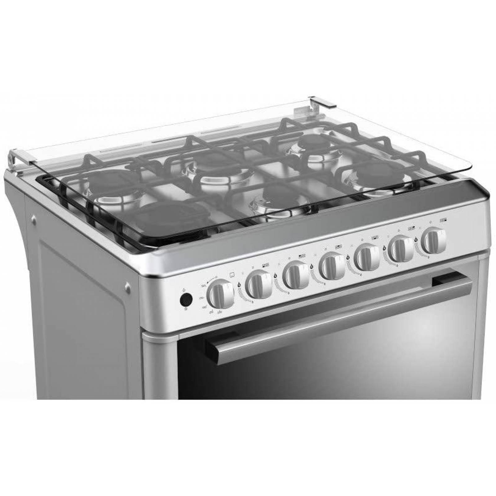 Estufa Midea Mgs30fs2emg Multigas 6 Quemadores Con Visor 