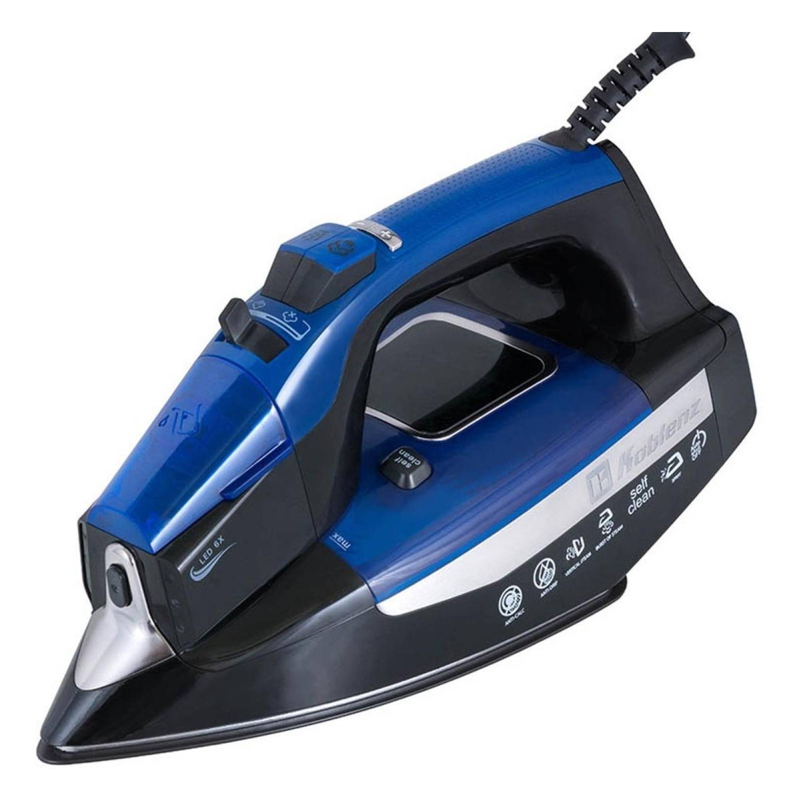 Plancha Vapor Koblenz Monitorea Temperatura Pantalla Led 