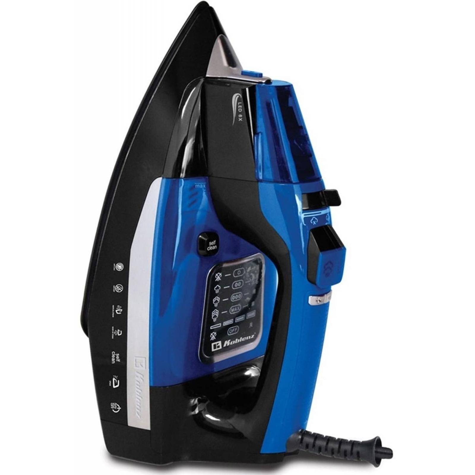 Plancha Vapor Koblenz Monitorea Temperatura Pantalla Led 