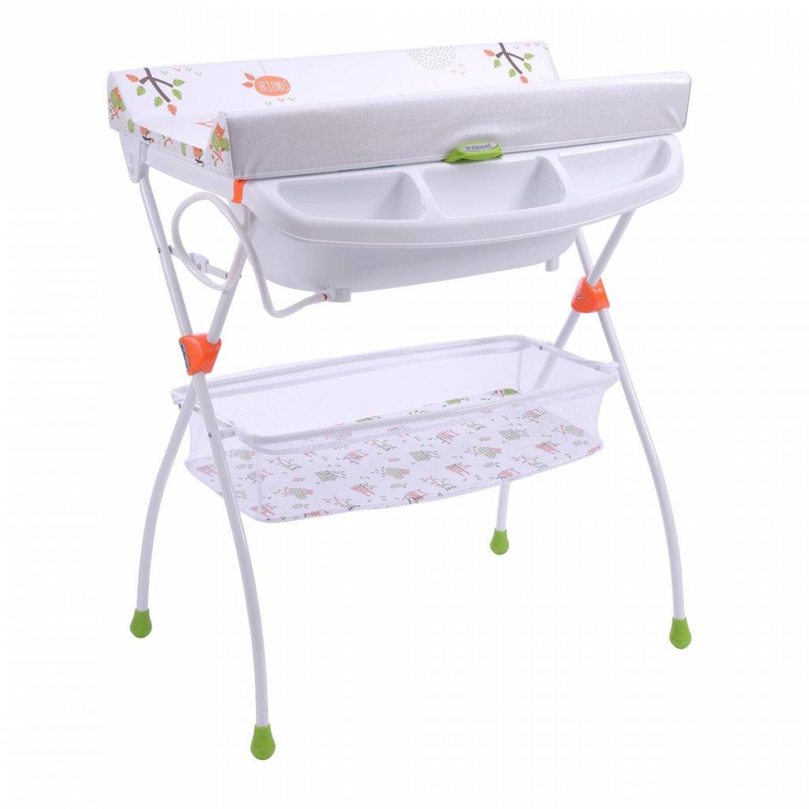 Bañera Bebe Con Base Prinsel Charola Cambiador Plegable 