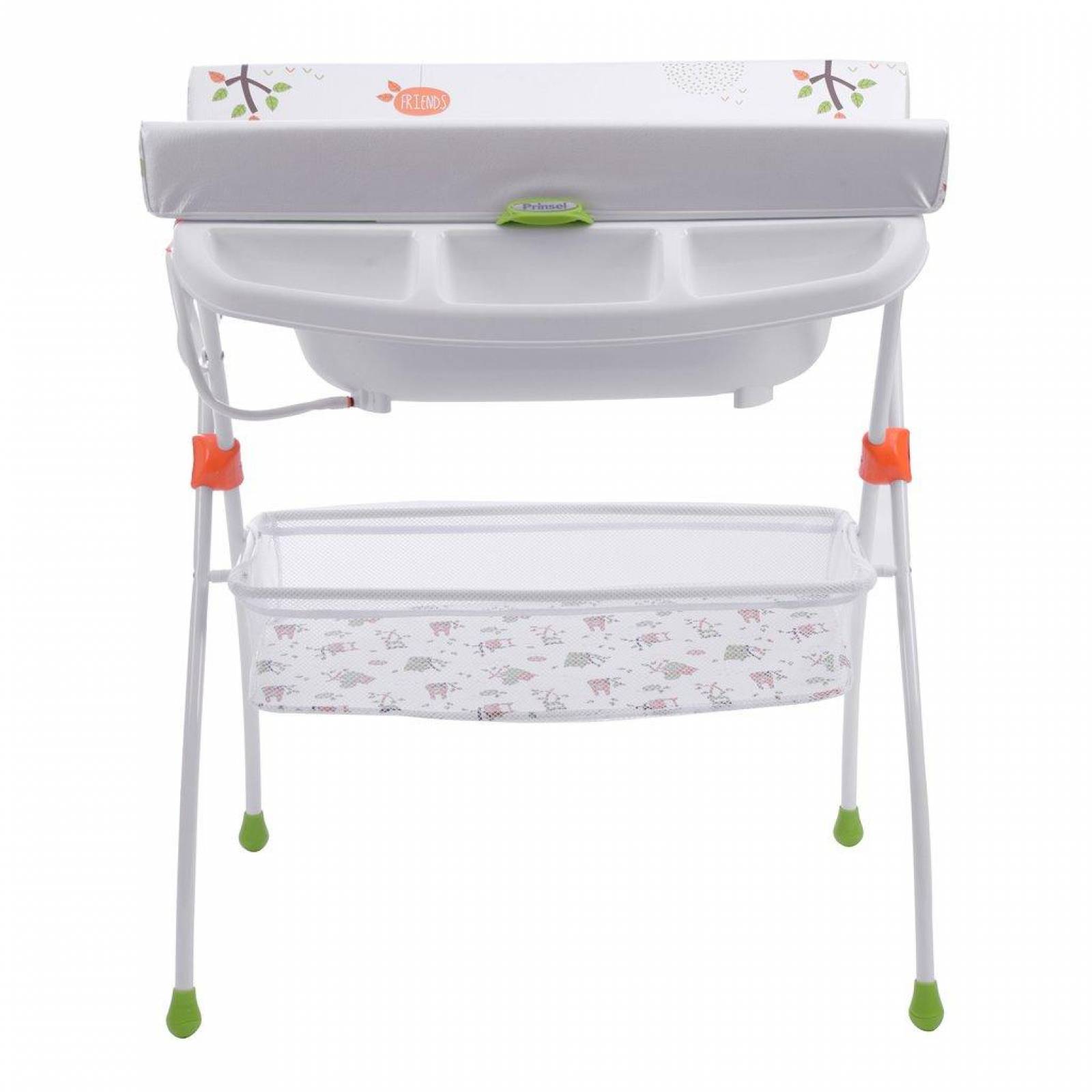 Bañera Bebe Con Base Prinsel Charola Cambiador Plegable 