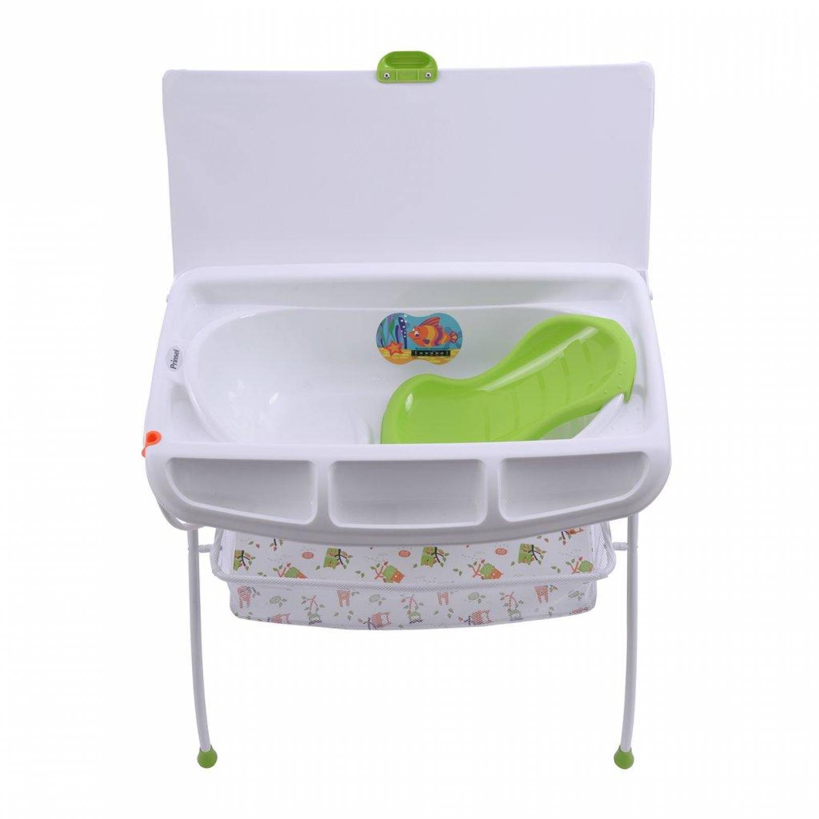 Bañera Bebe Con Base Prinsel Charola Cambiador Plegable 