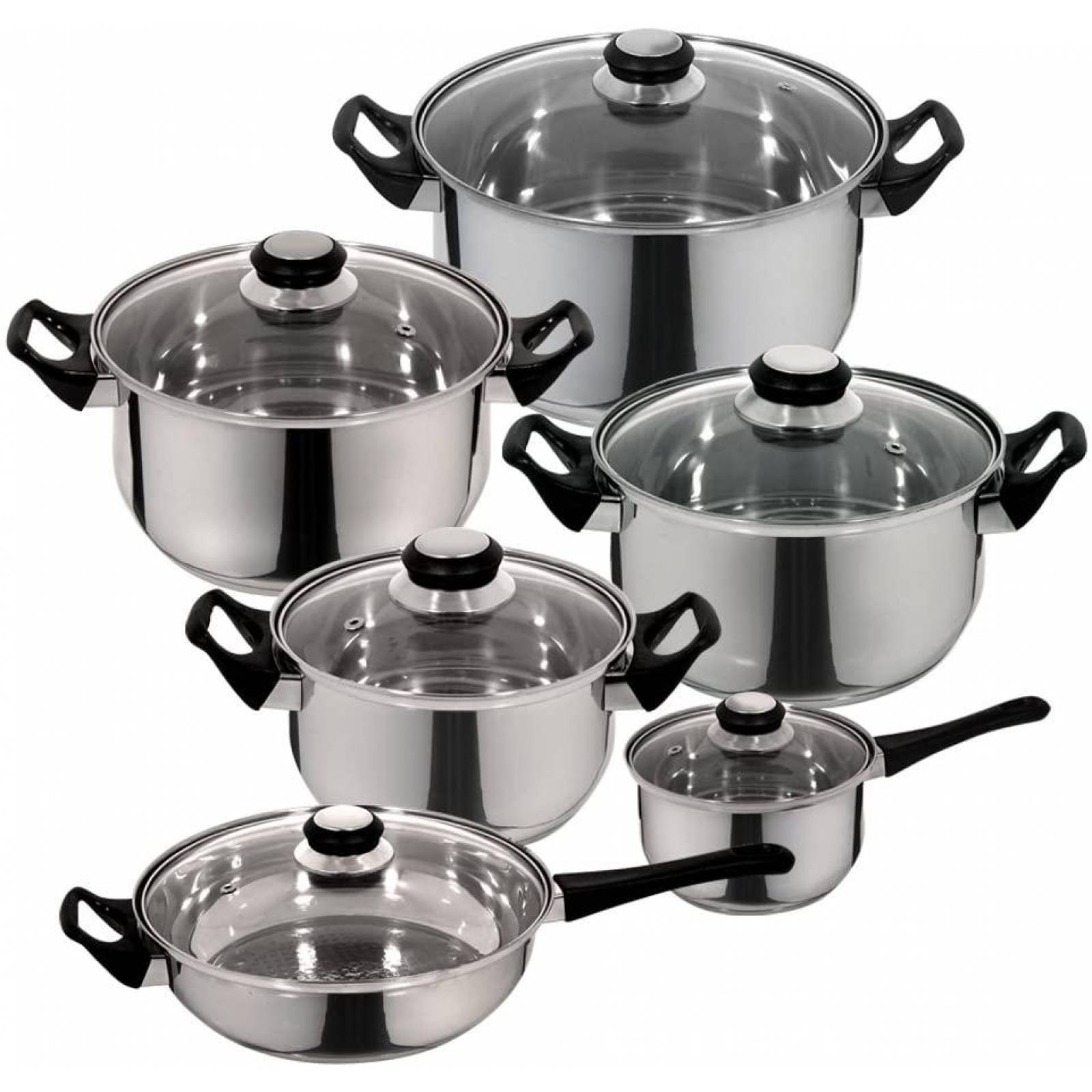 Bateria Cocina Magefesa Acero Inox 12 Pzas Ollas Monterrey 