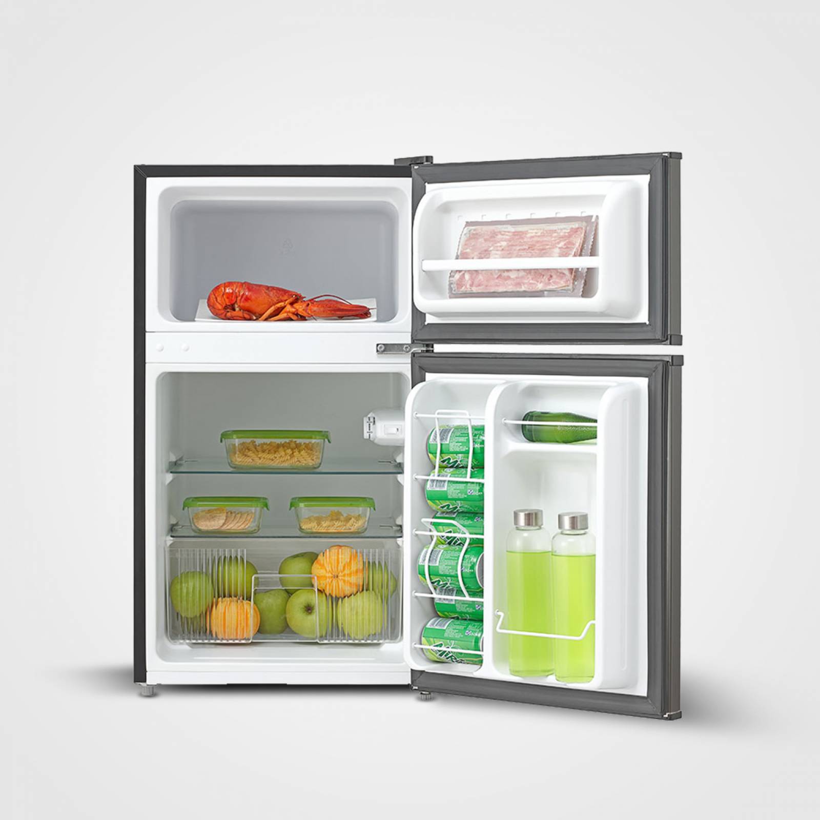 Frigobar Midea Mrtd04g2nbg2 3.4 Pies 2 Puertas Silver