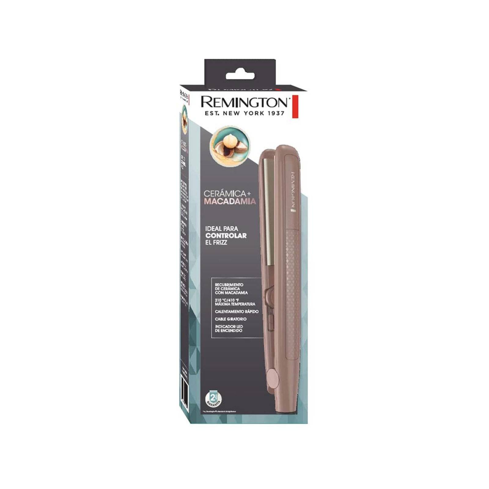 Plancha Alaciador Cabello Cerámica Macadamia Remington S6300 