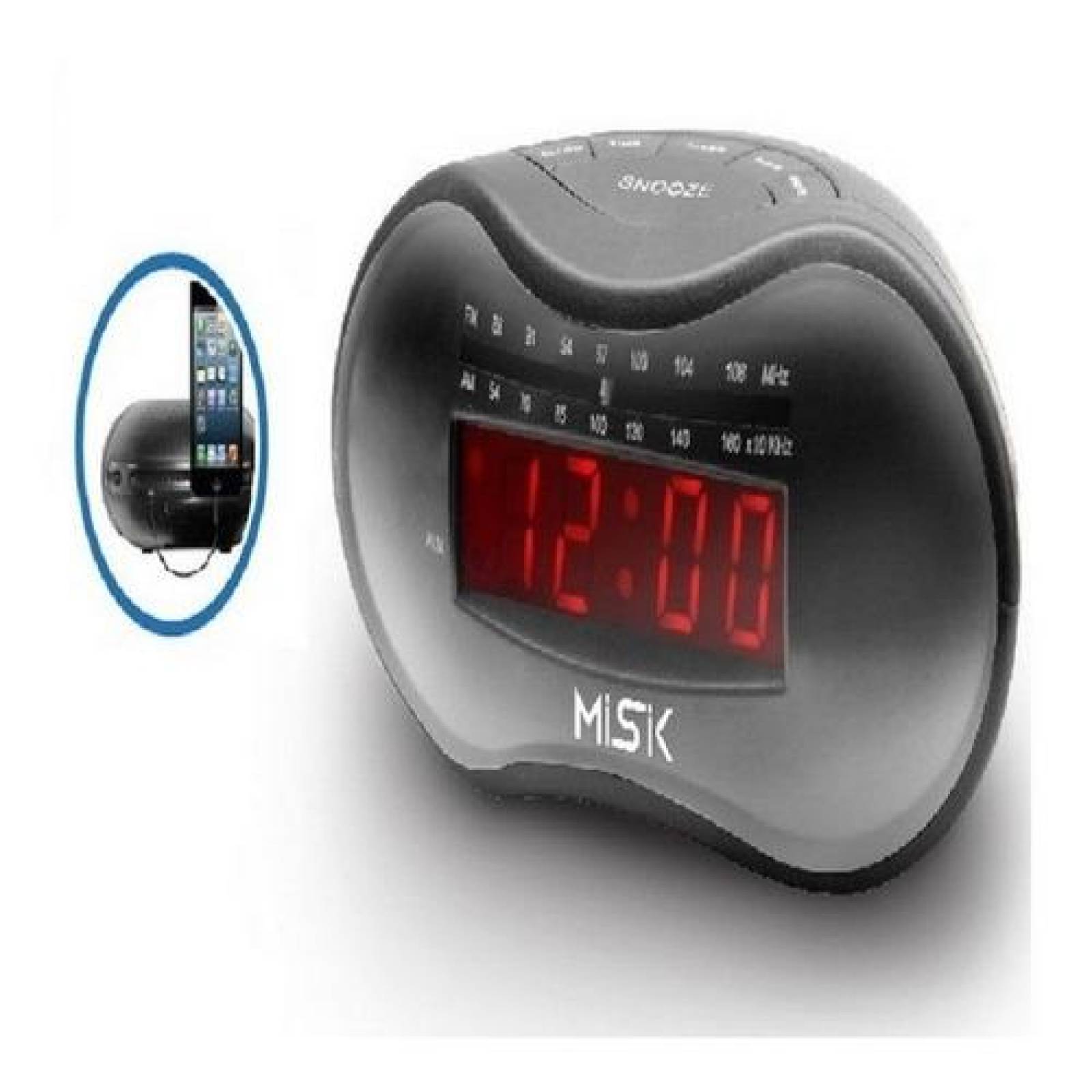 Radio Reloj Despertador Misik Mr411 Negro