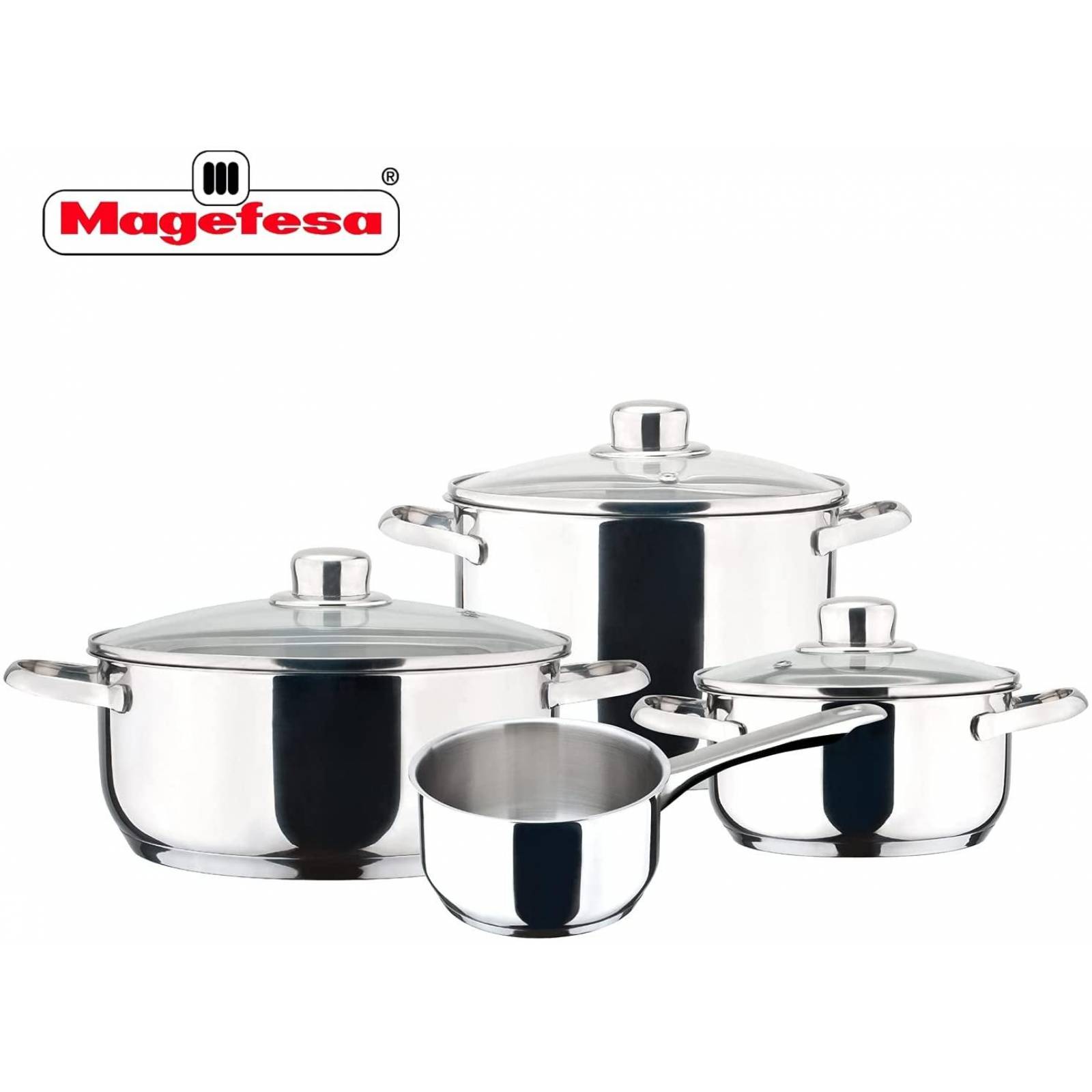 Bateria Cocina Magefesa Acero Inoxidable Ollas Dux 7 Pzas 