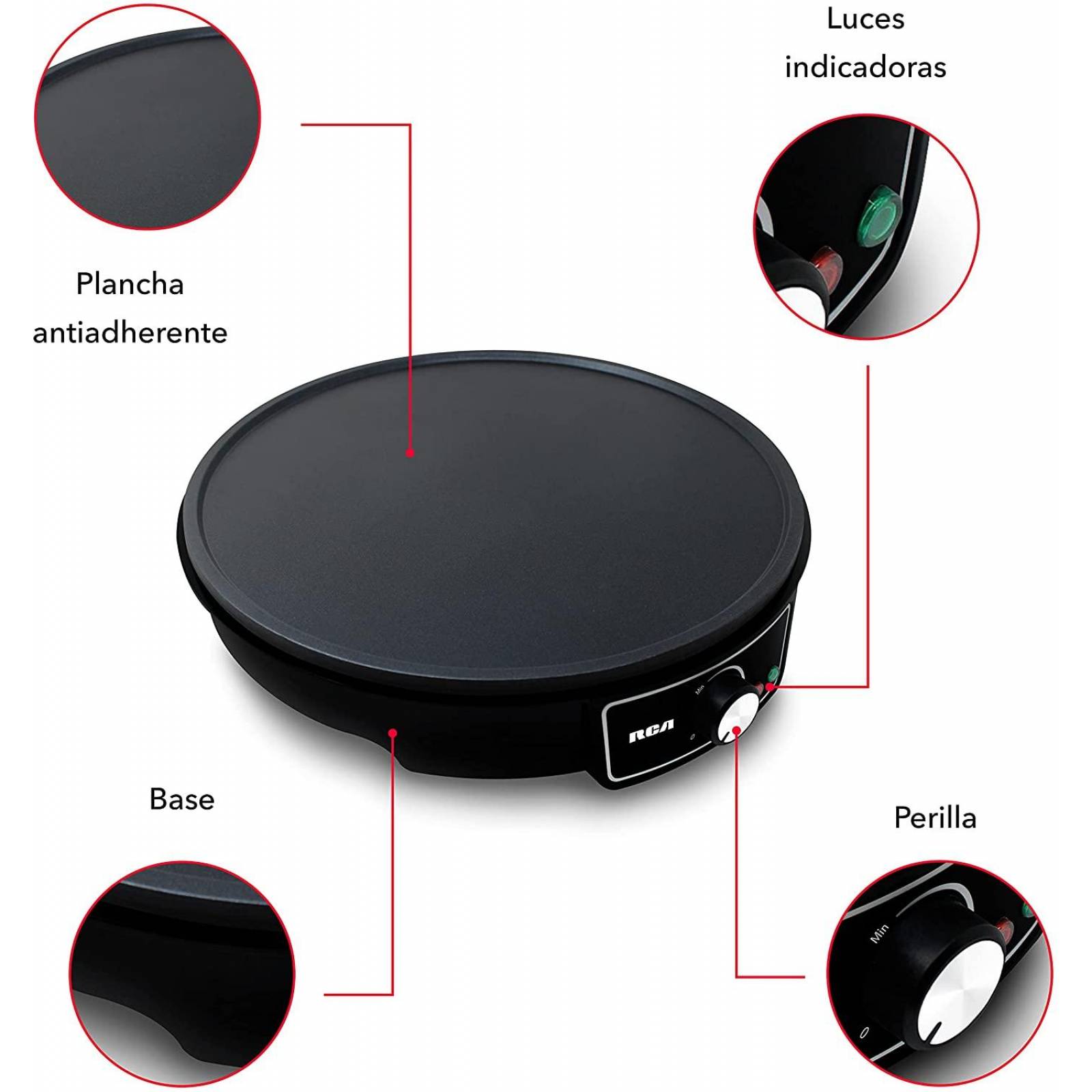 CREPERA PLANCHA MULTIFUNCION ELECTRICA RCA RC-602 