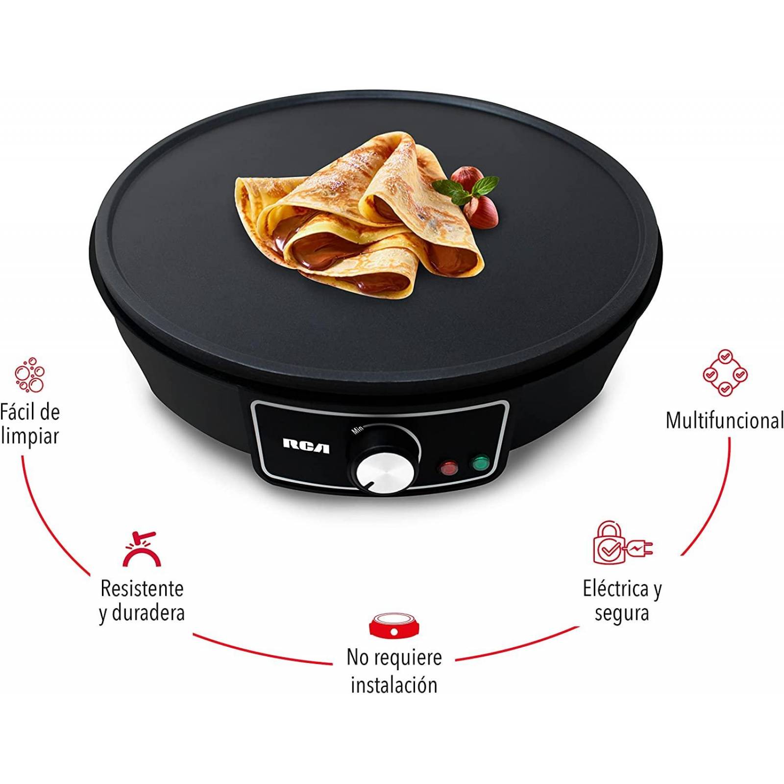 CREPERA PLANCHA MULTIFUNCION ELECTRICA RCA RC-602 