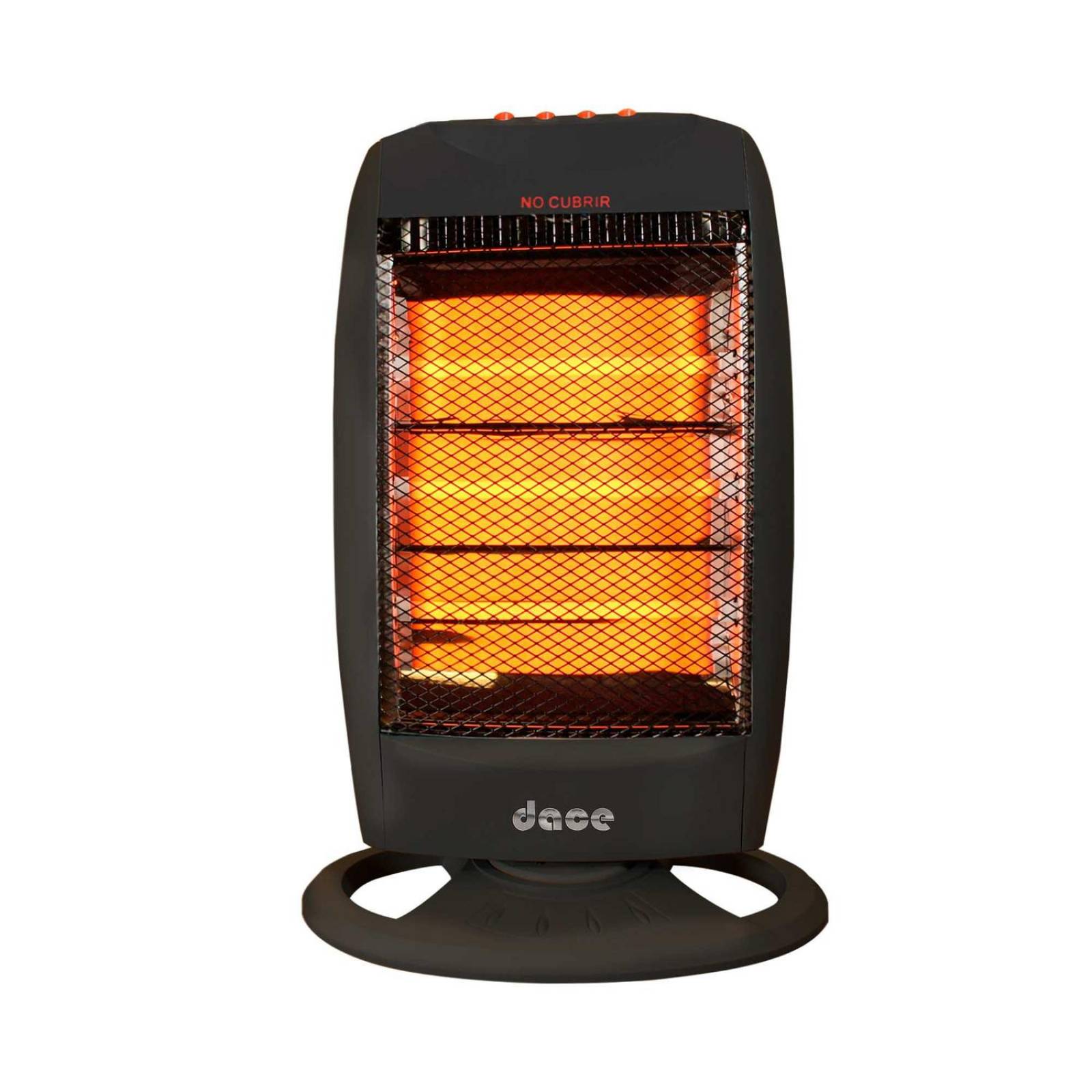 CALEFACTOR HALOGENO DACE POTENCTE APAGADO AUTOMATICO NEGRO