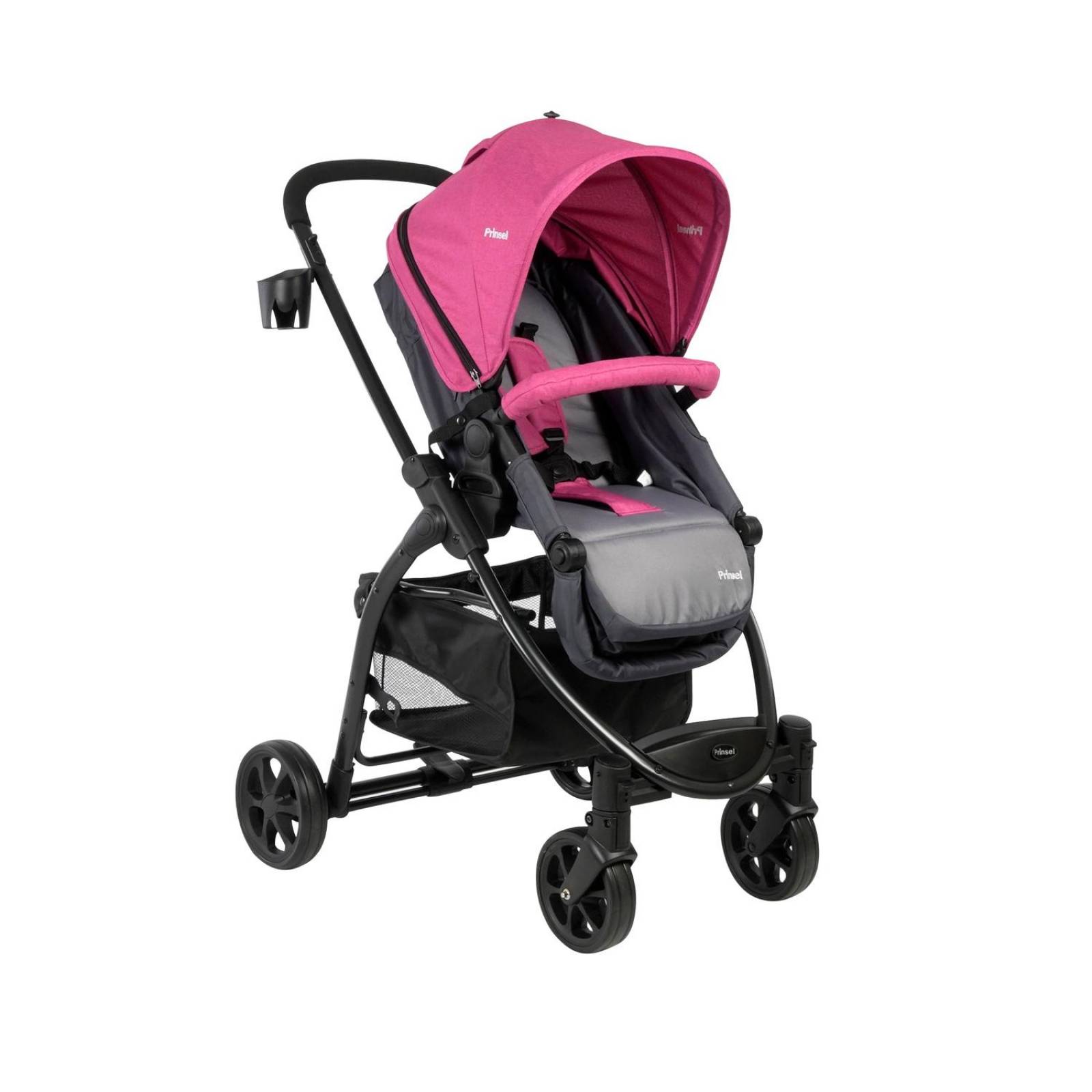 Carriola Bebe Prinsel Prima Con Portabebe Ts Rosa 