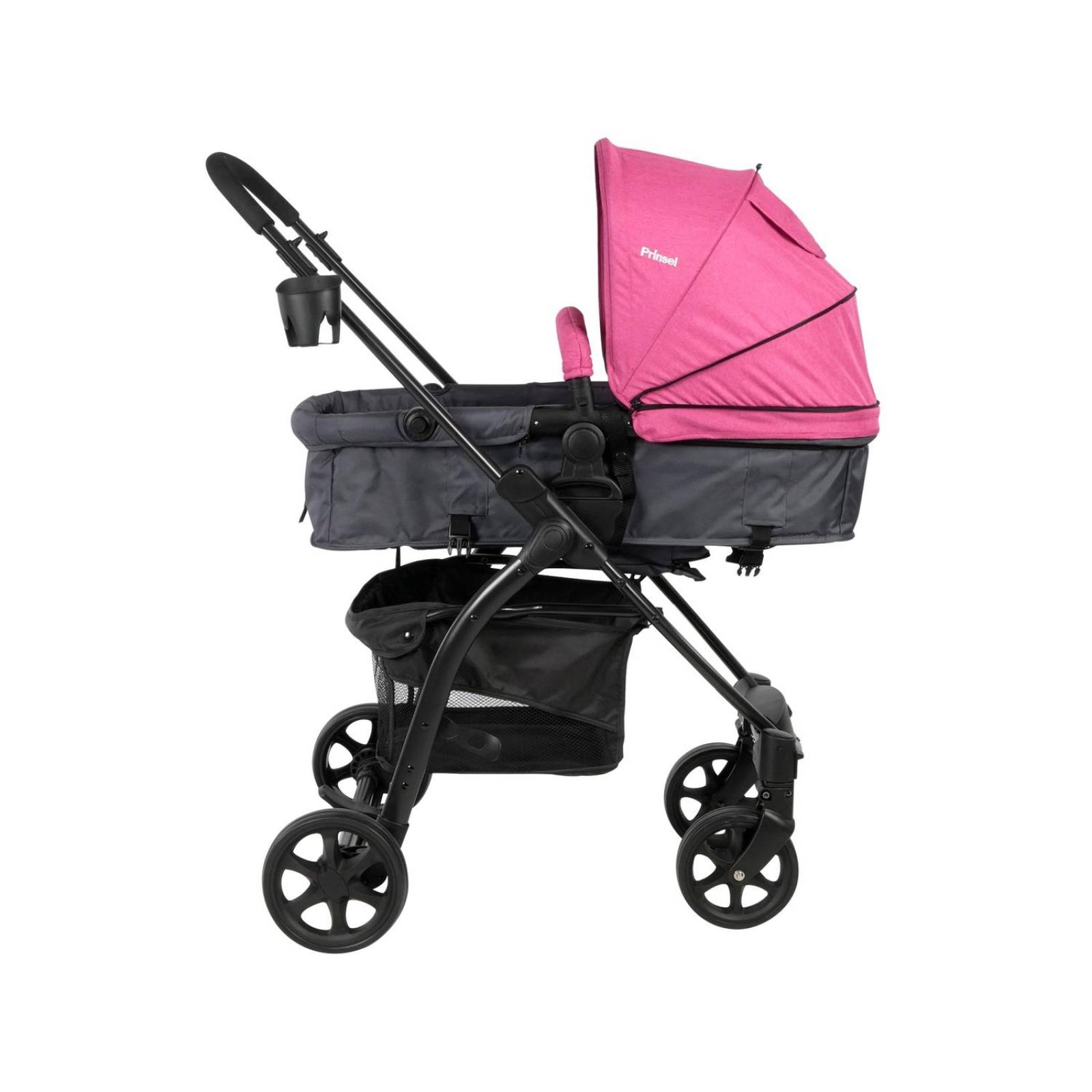 Carriola Bebe Prinsel Prima Con Portabebe Ts Rosa