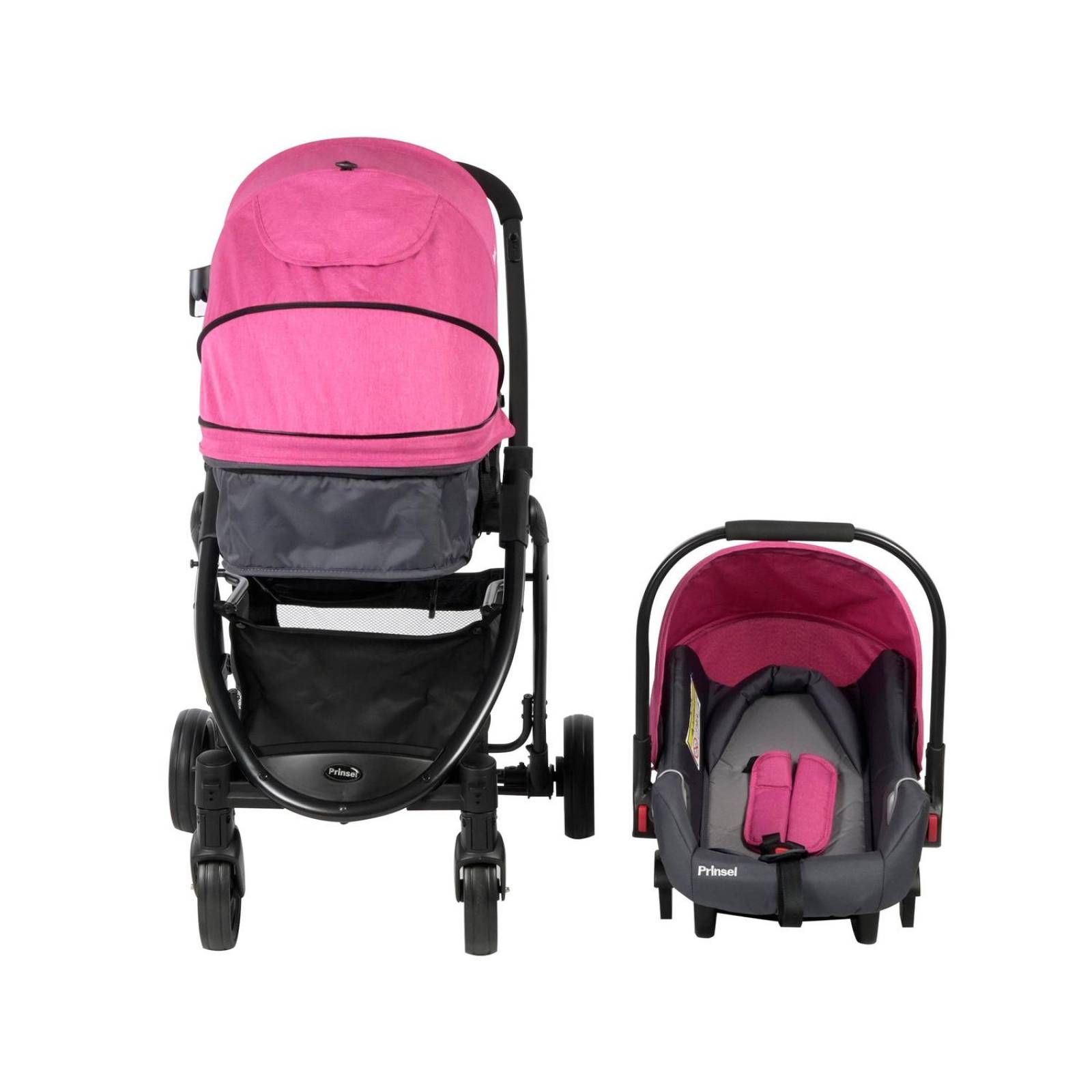 Carriola Bebe Prinsel Prima Con Portabebe Ts Rosa 