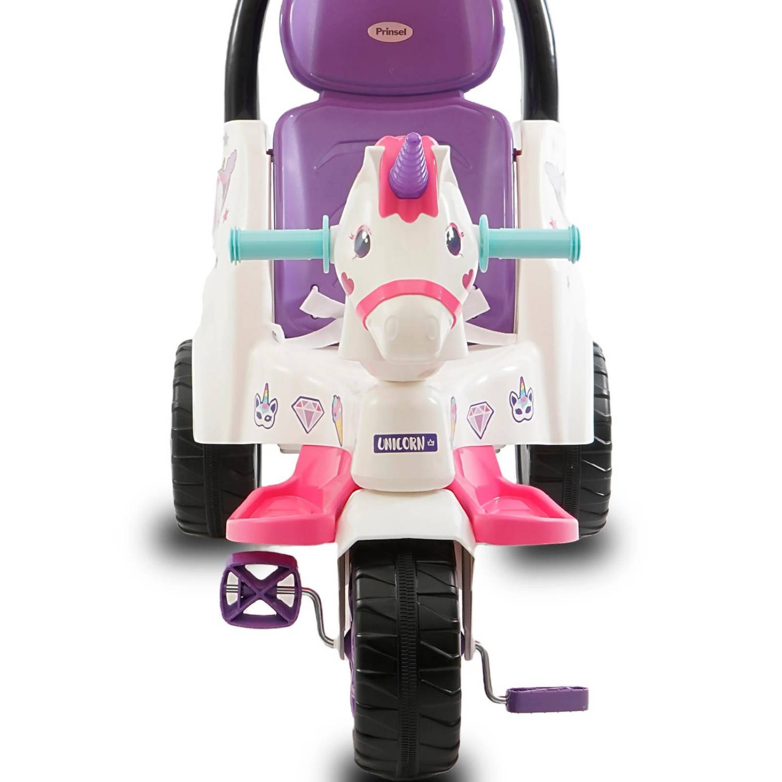 Triciclo Montable Infantil Prinsel Con Sin Empuje Unicornio