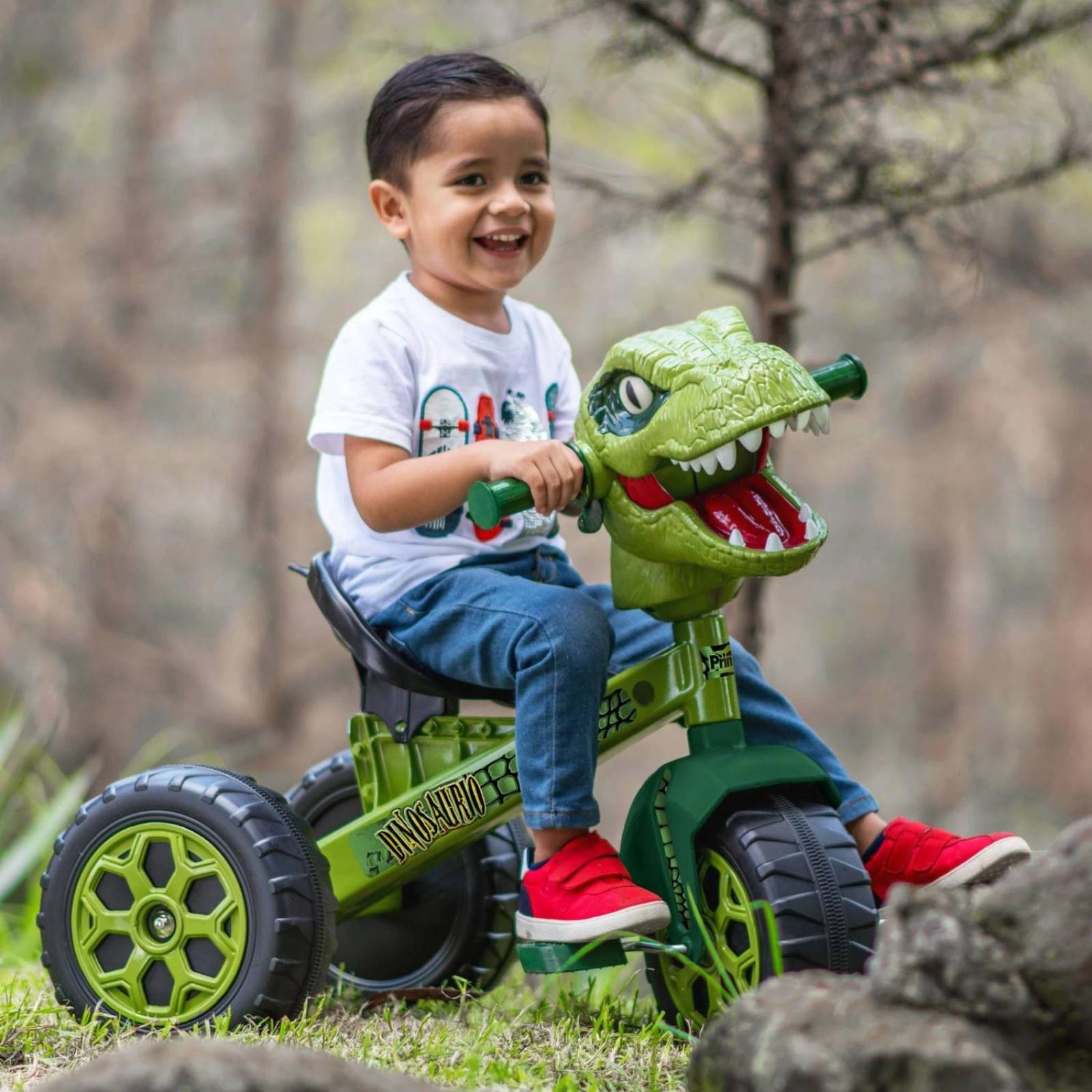 Triciclo Infantil Prinsel Dinosaurio Luz Sonido 1387 