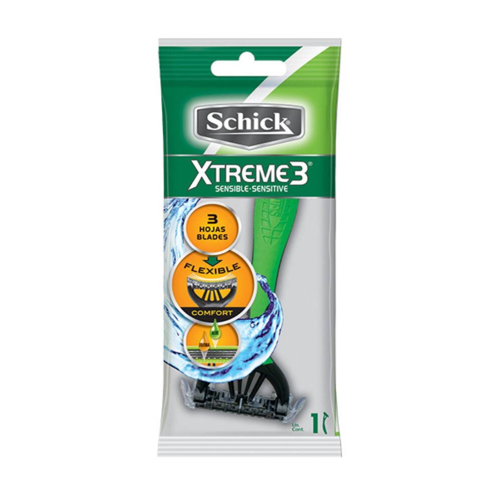 Rastrillo Schick Xtreme 3 Piel Normal en Bolsa desechable 