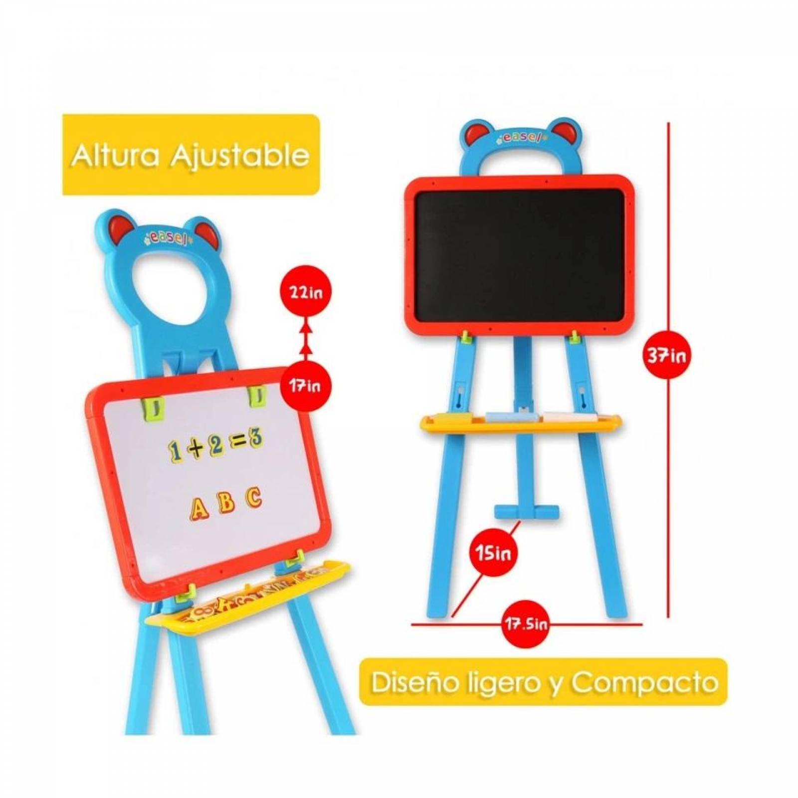 Pizarron Infantil 2 Caras Gis Y Plumon Creativo 