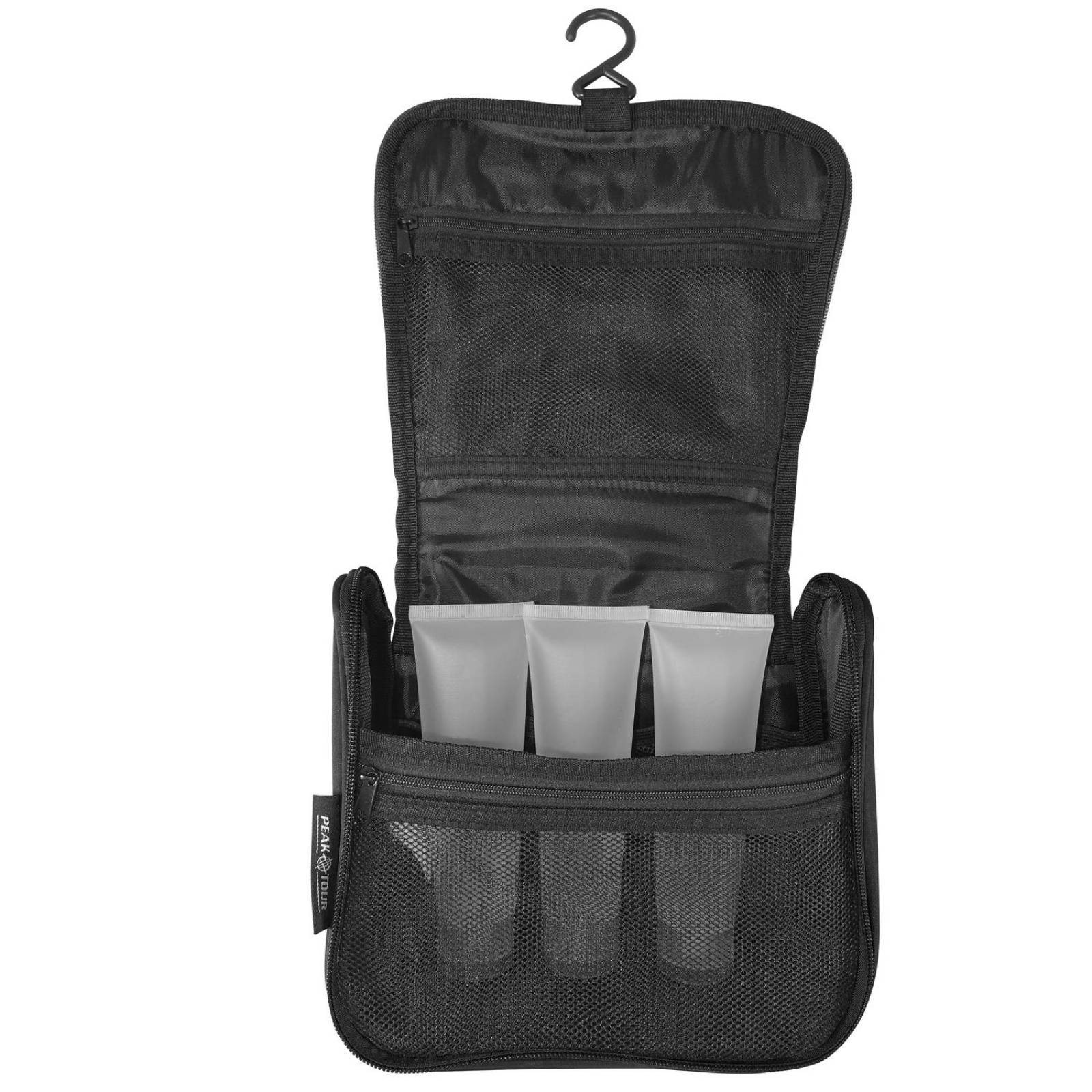 Estuche Bolsa Baño Mochila Viaje 3 Botes Shampoo Jabon 