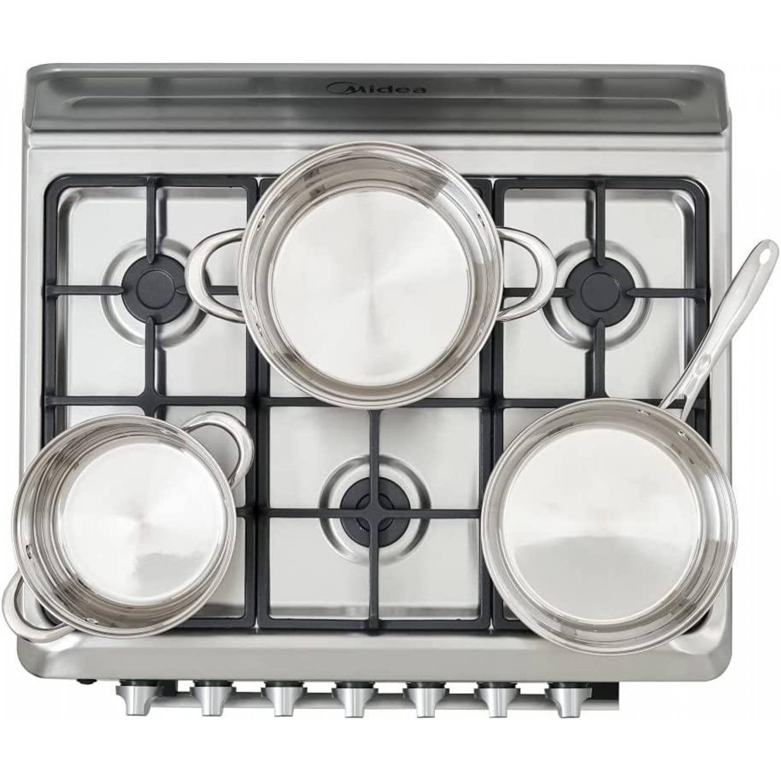 ESTUFA GAS MIDEA MGS30FS1EMG 30 PUL 6 QUEMADORES