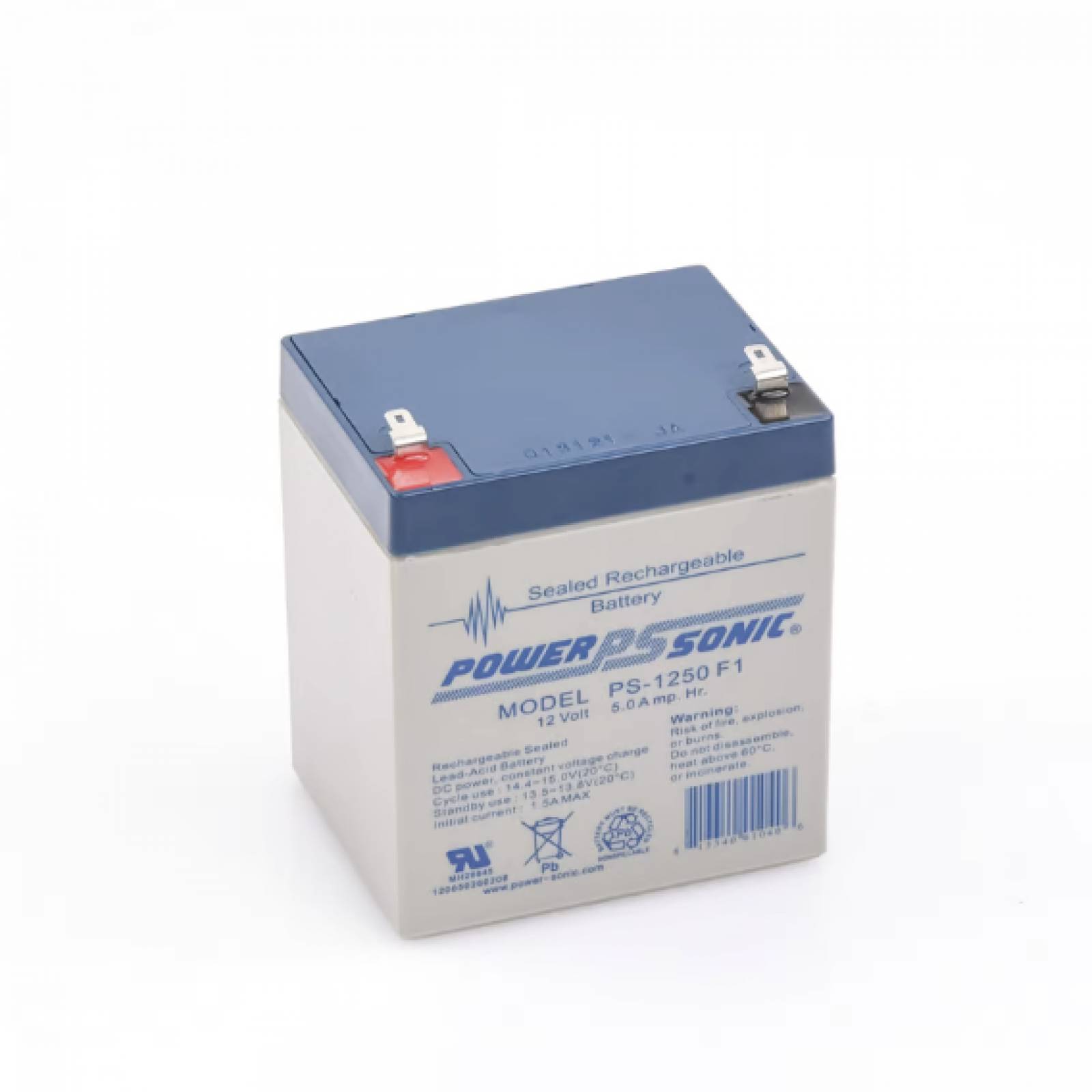 BATERIA RESPALDO POWER SONIC PS-1250 12V 5AH AGM 